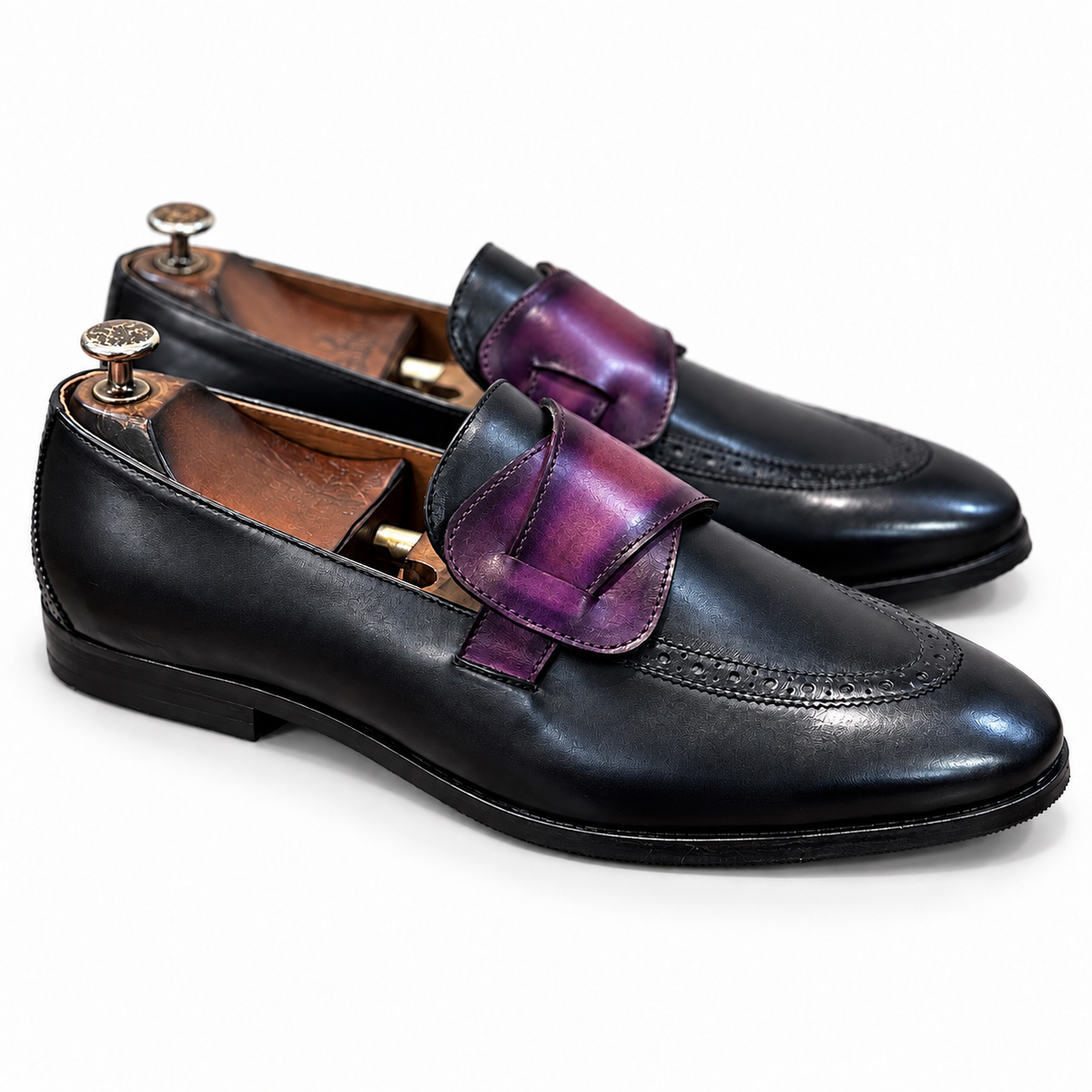 Noir Bordeaux Butterfly Loafers