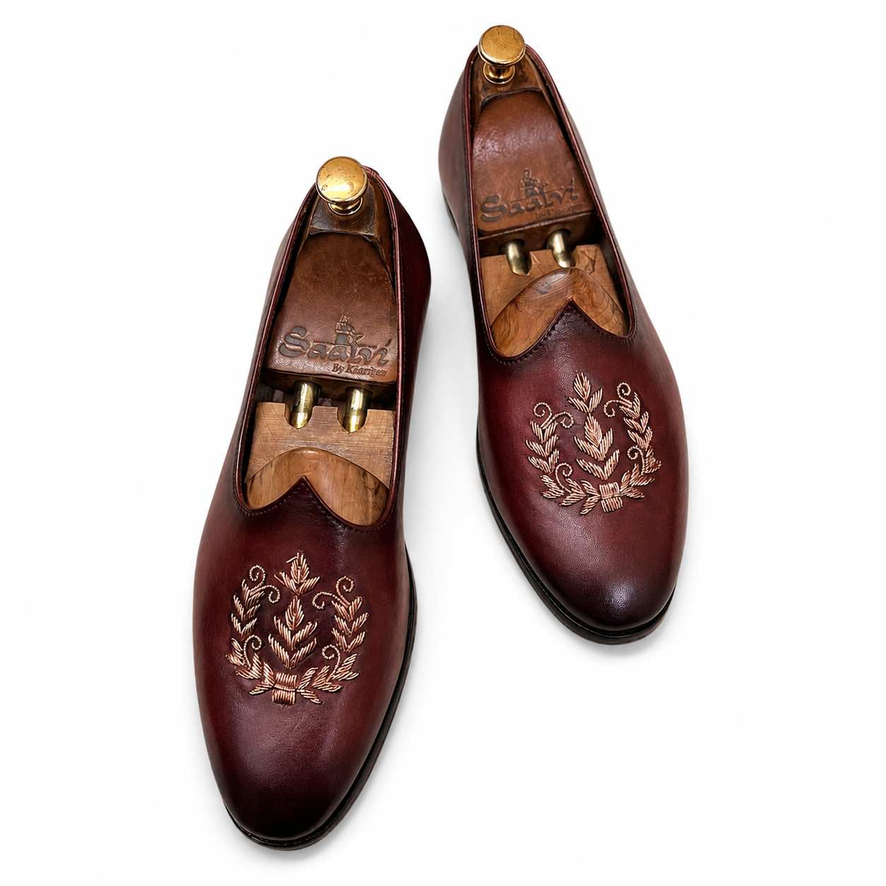 Bordeaux Royale Zardosi Leaf Jalsa