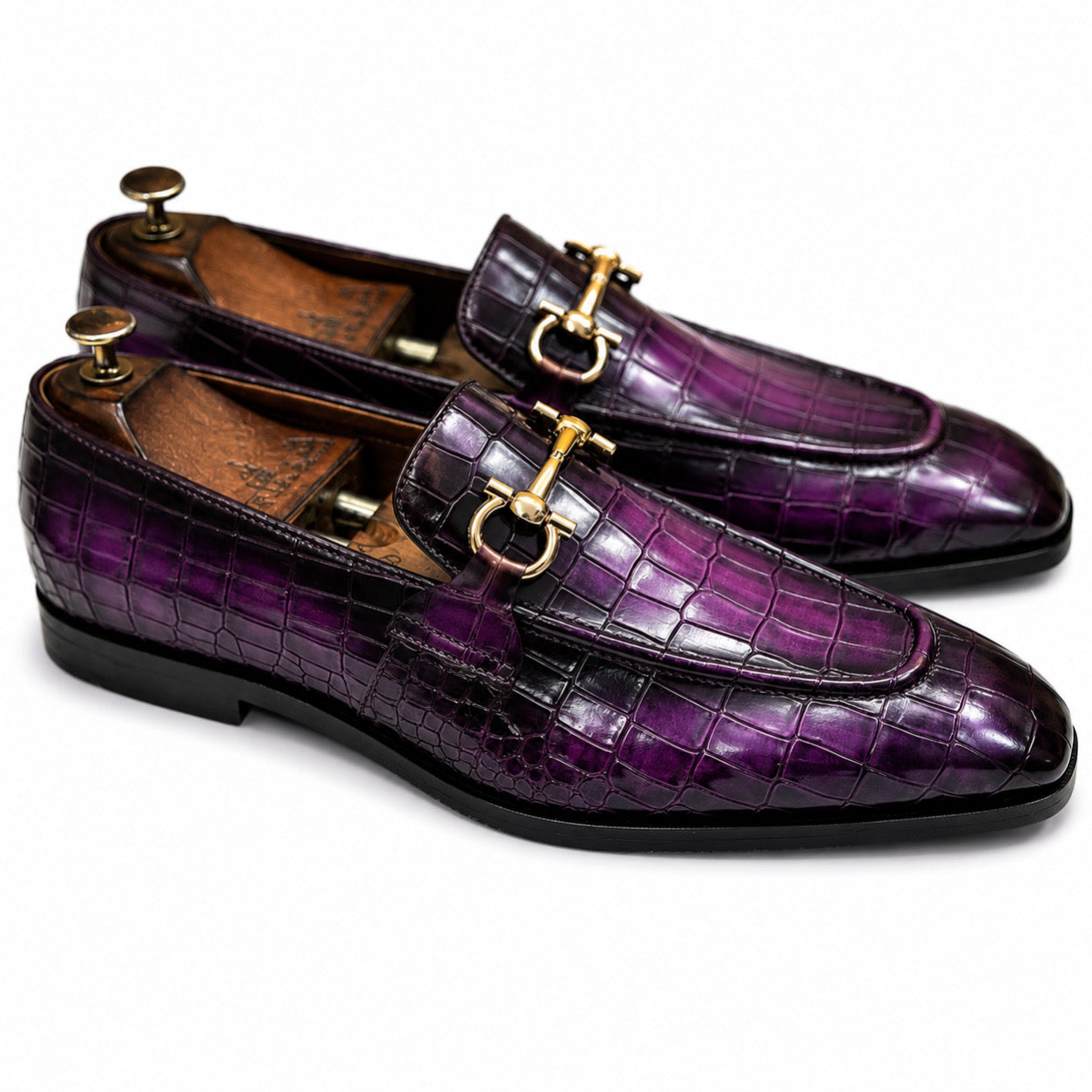 The Imperial Amethyst Croco Horsebit Loafer