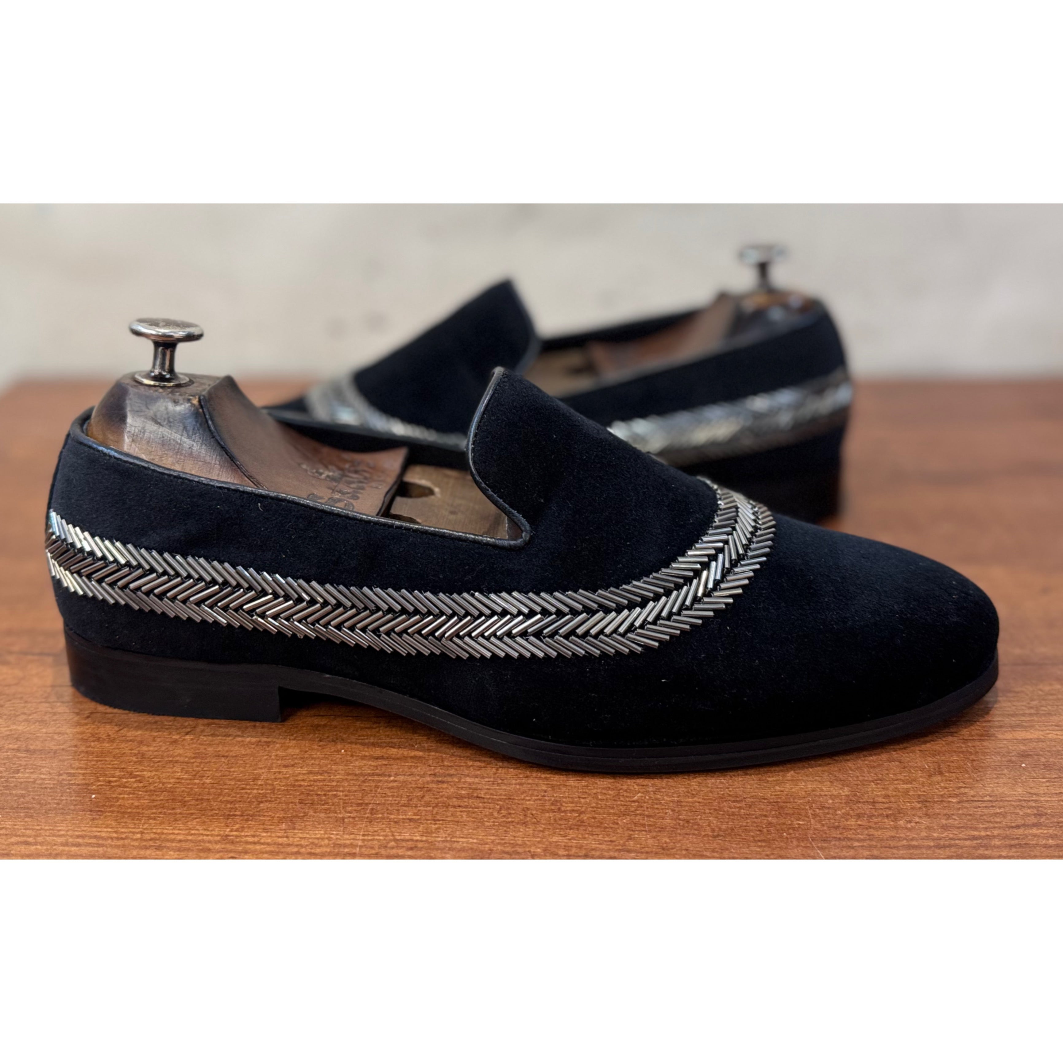Marcello Black Embroidery Slip-on