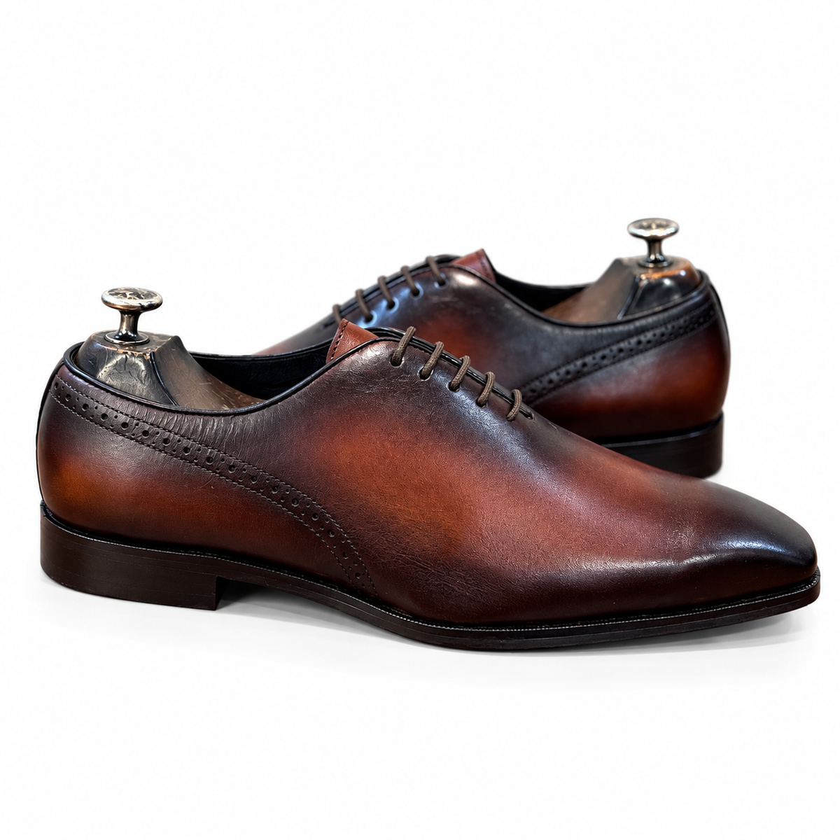 Espresso Aureum Burnished Oxford Shoes