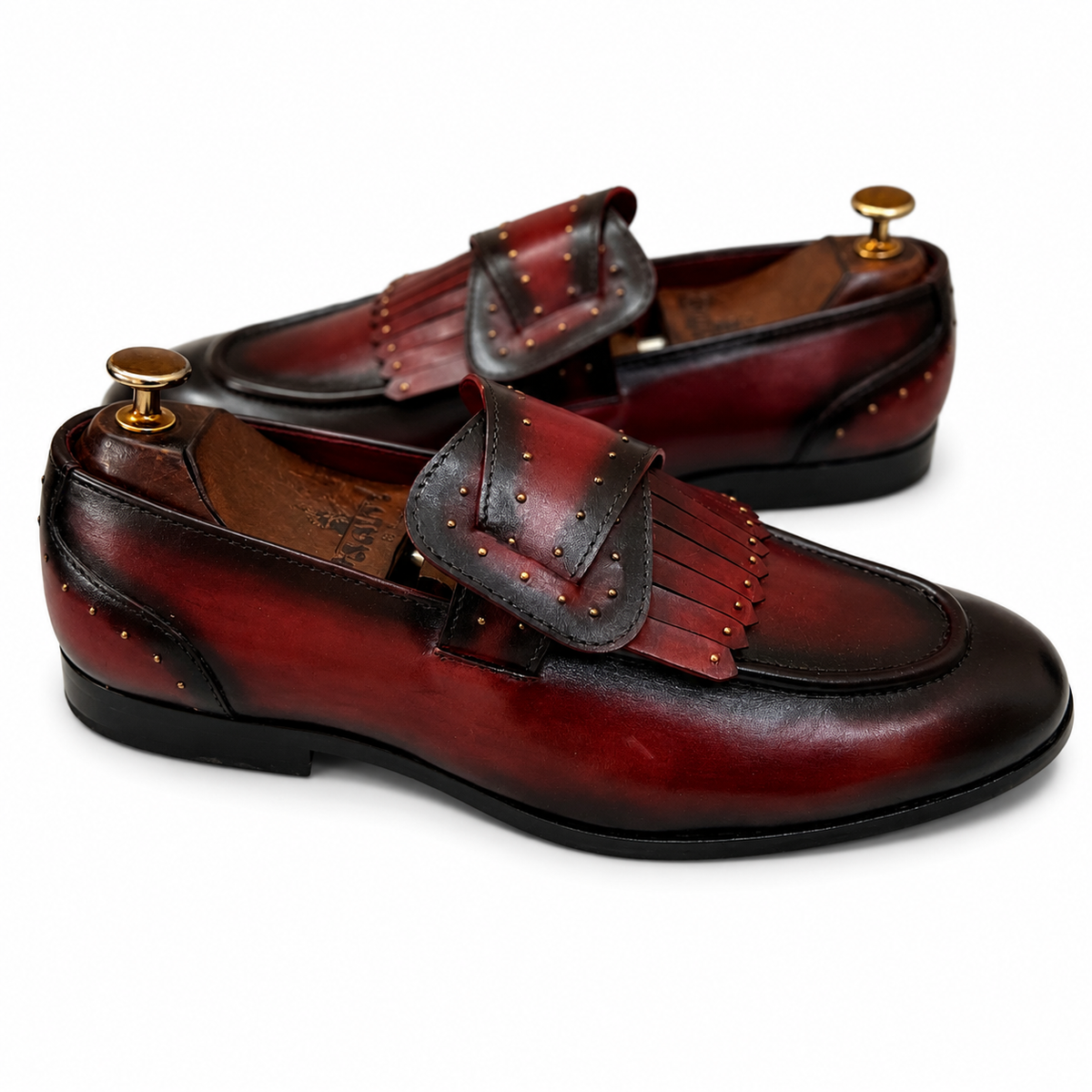 Butterfly Loafers Bordo | Hand Patina
