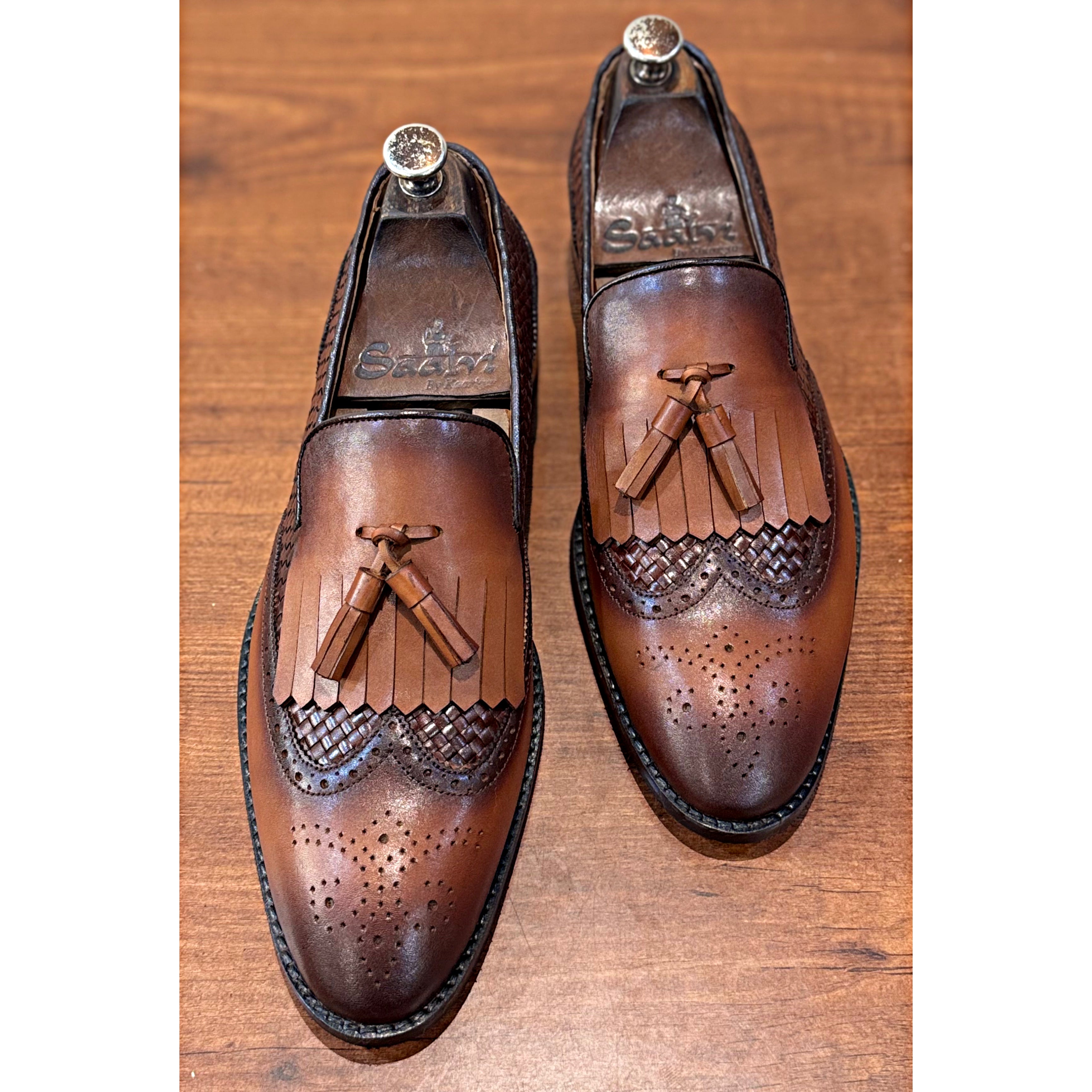 Wingcap Loafers With Fringes & Tassels