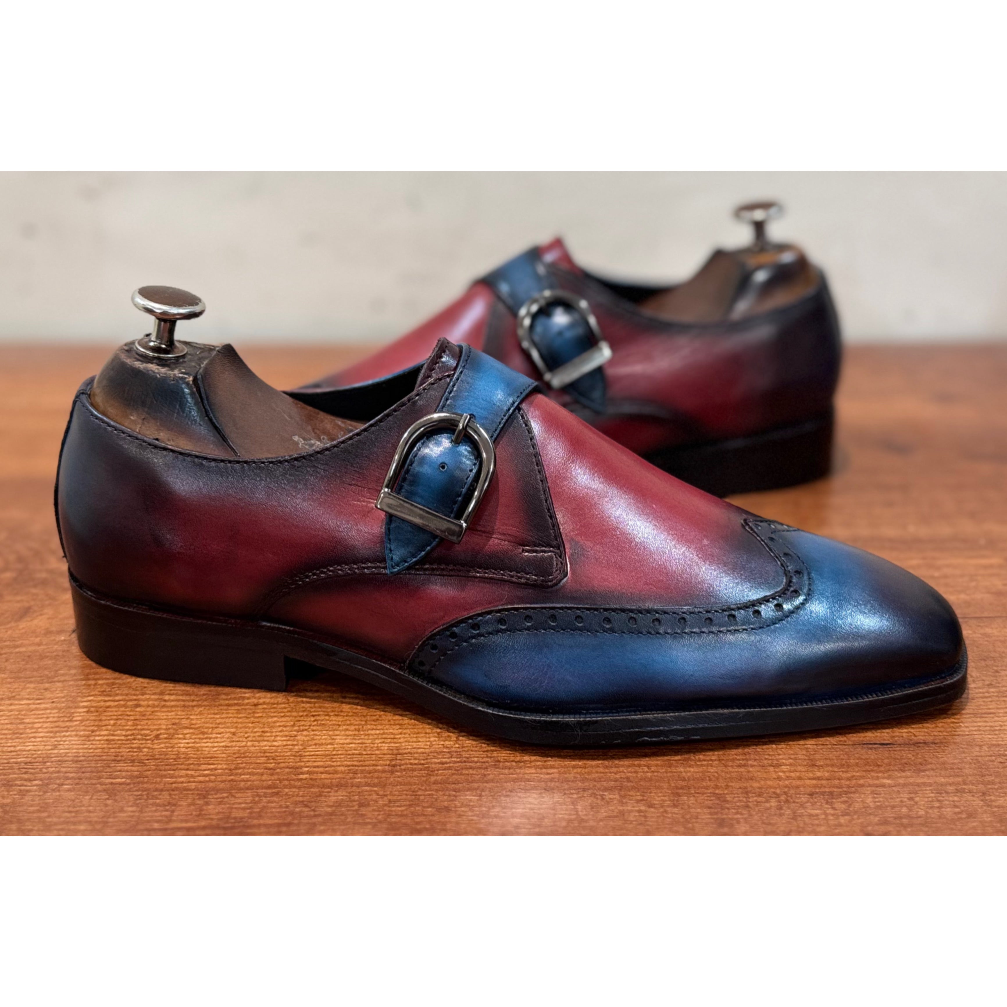 Single Monk Strap Hand Patina