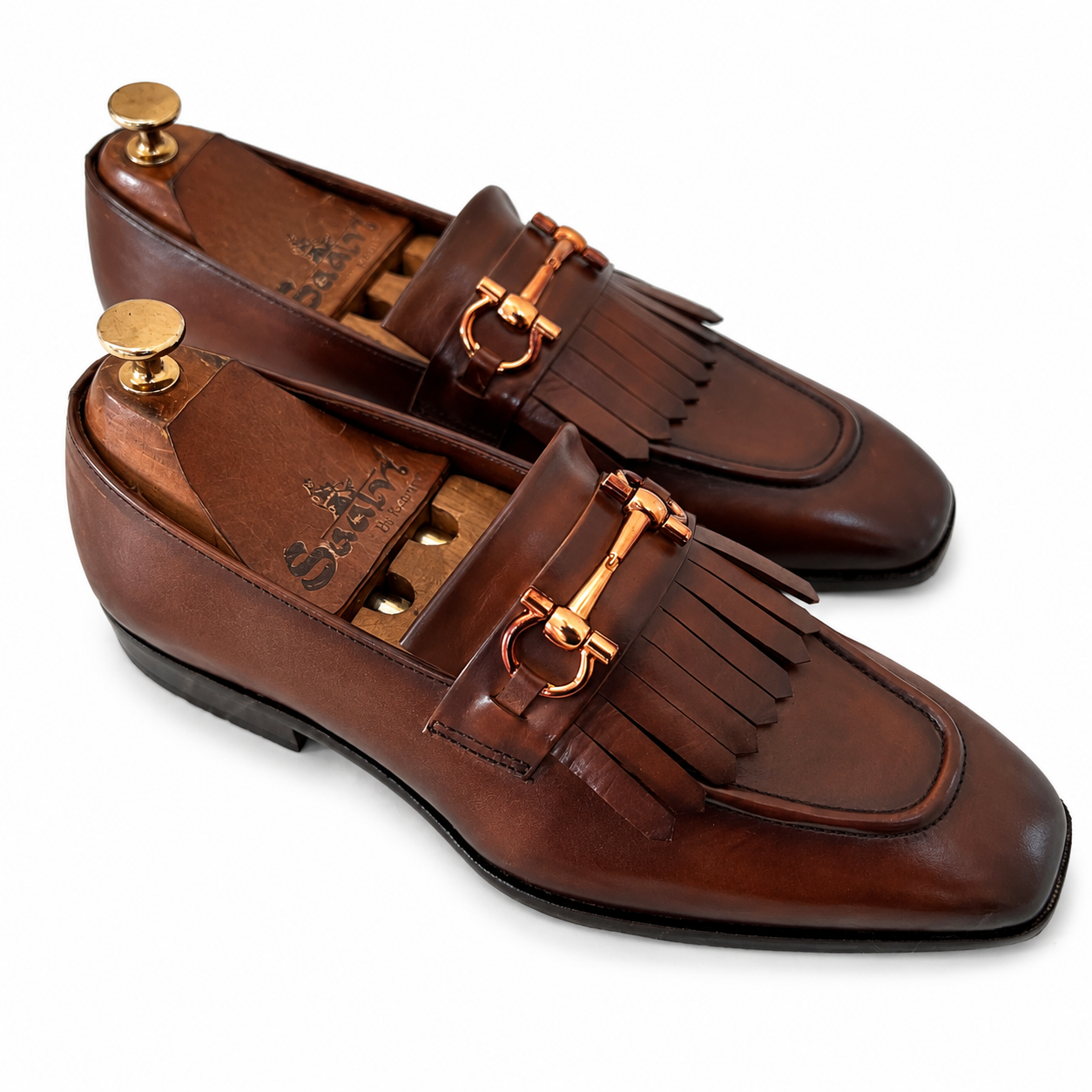 Monarch Fringe Horsebit Loafers – Walnut Brown