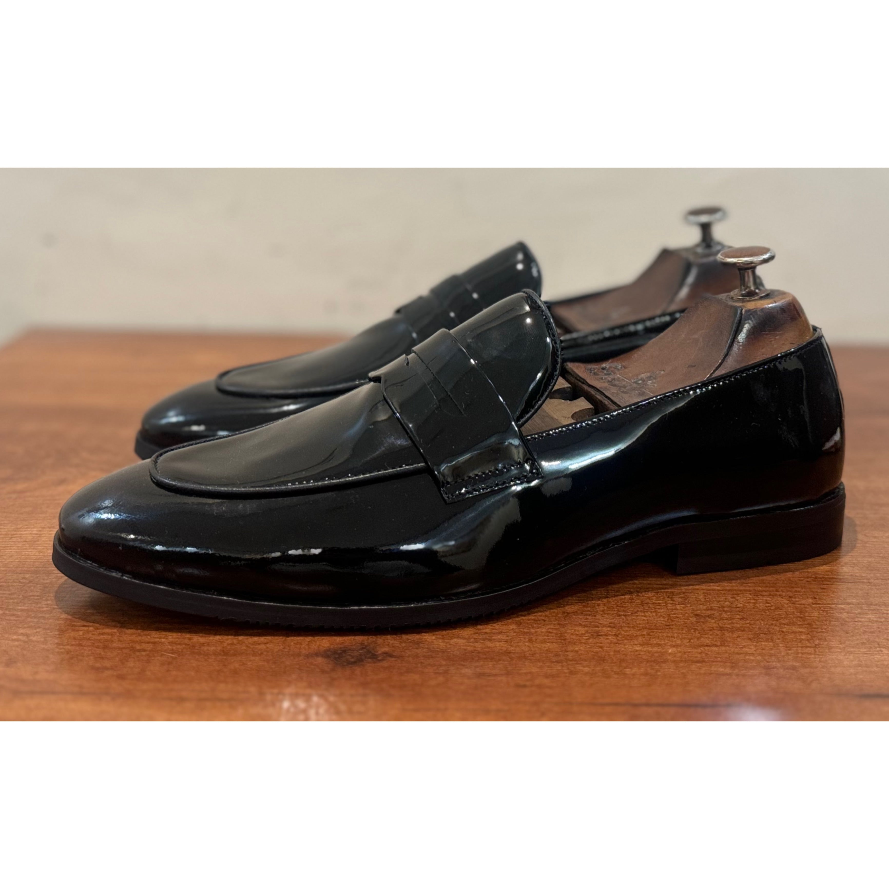 Patent Penny Loafers