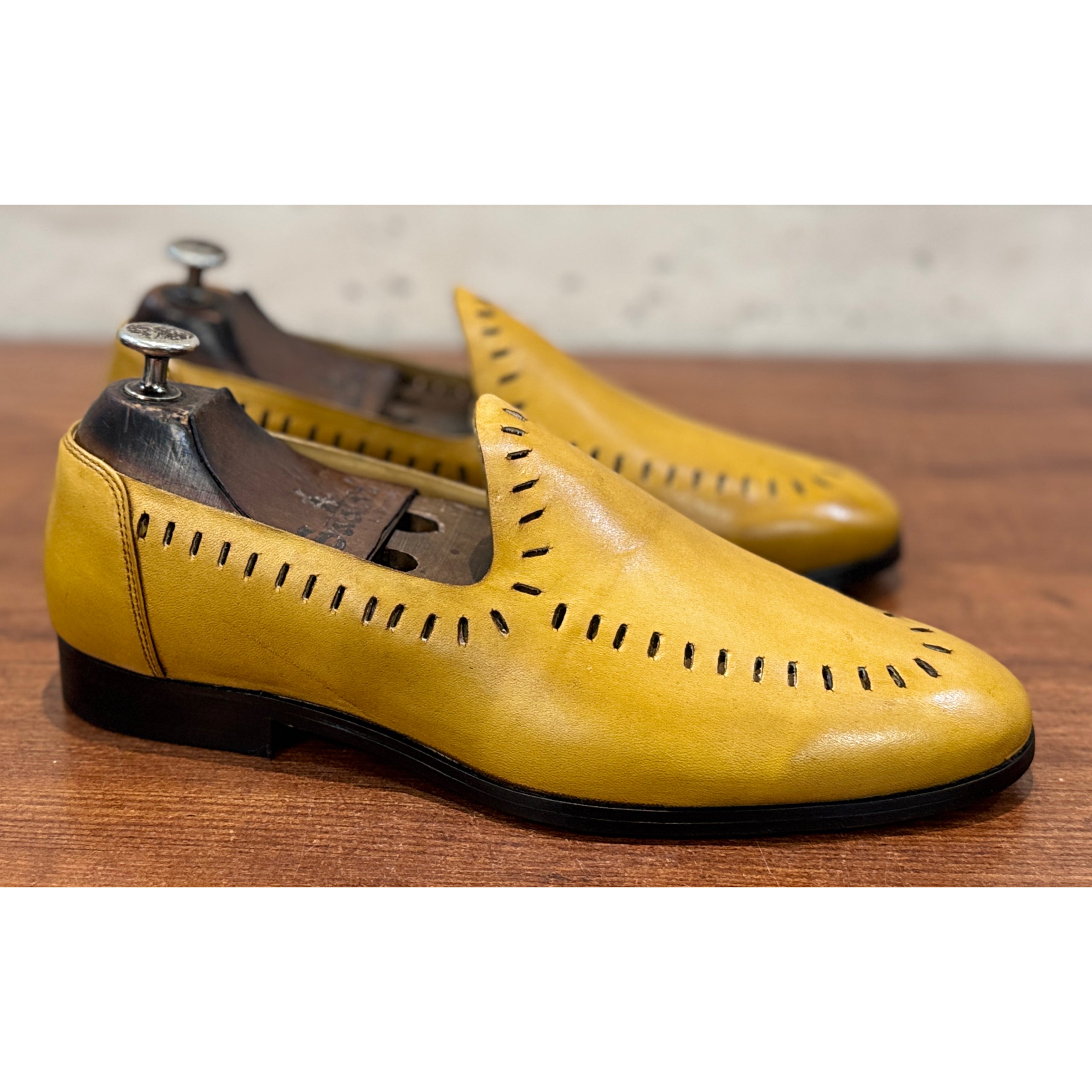 Sorrento Cutwork Belgian Loafers – Curry Saffron