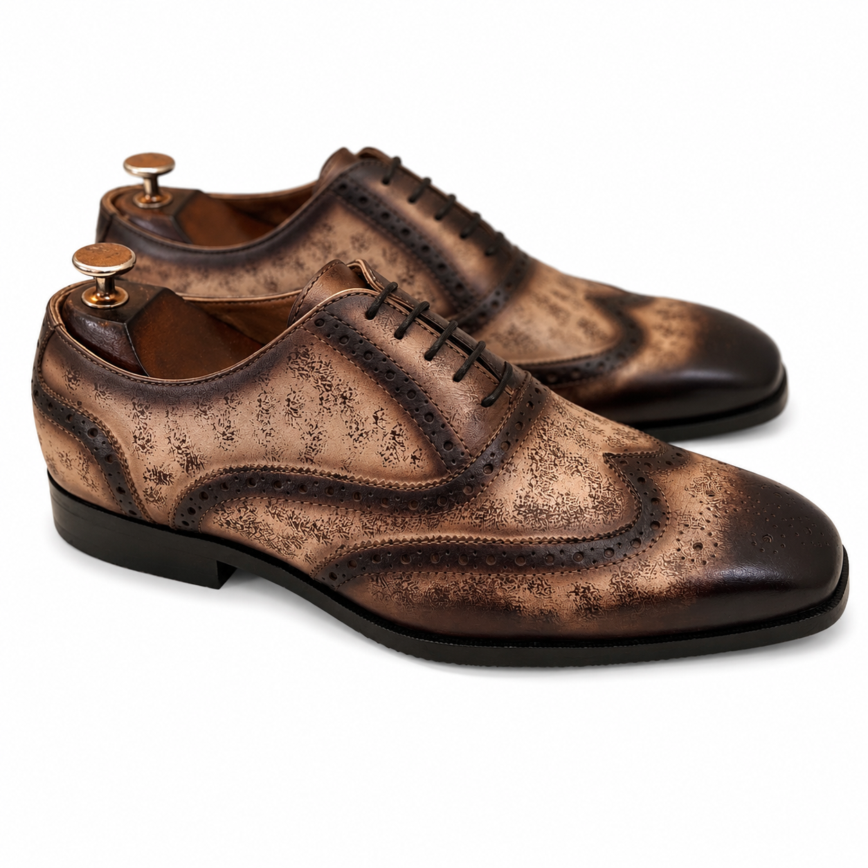 Ashen Monarch Wingtip Oxfords