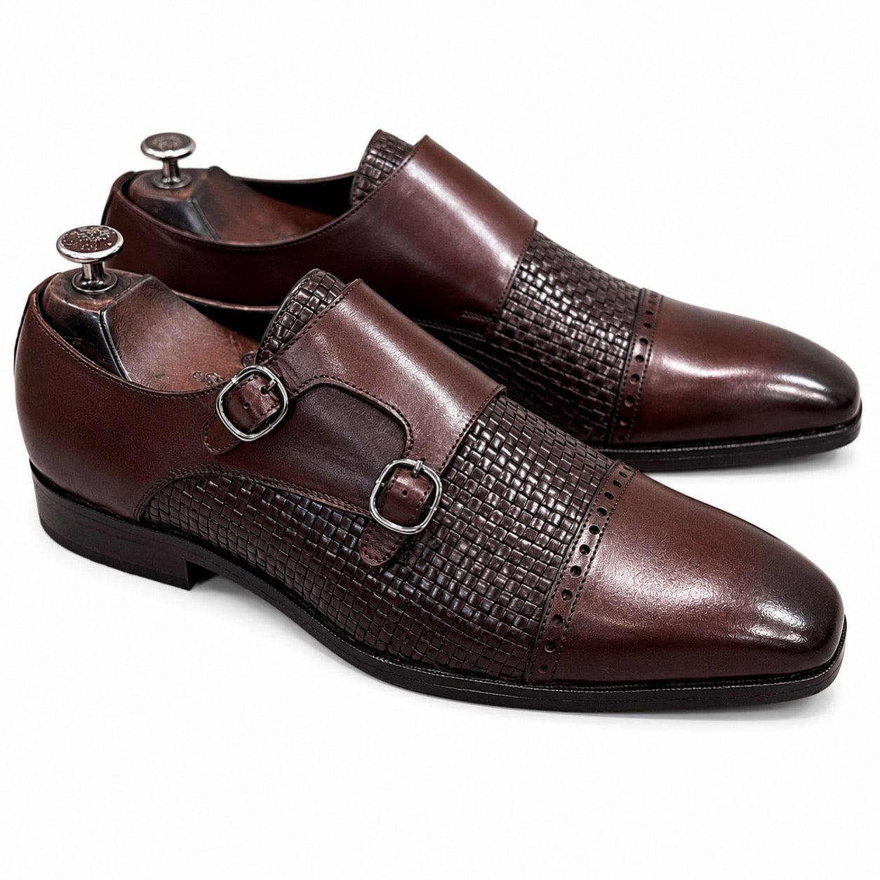 Royal Weave Monk Straps Brown