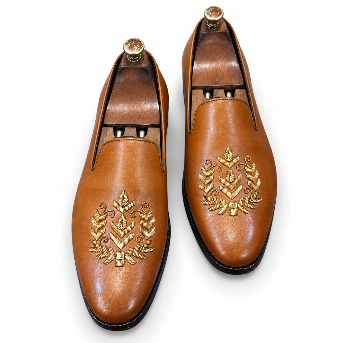 Cognac Leaf Royale Slip-On