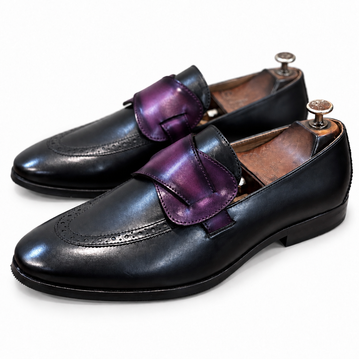 Noir Bordeaux Butterfly Loafers
