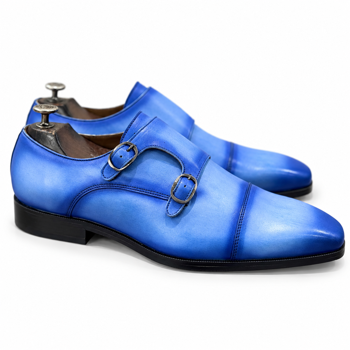 The Riviera Azure – Sky Blue Double Monk Strap
