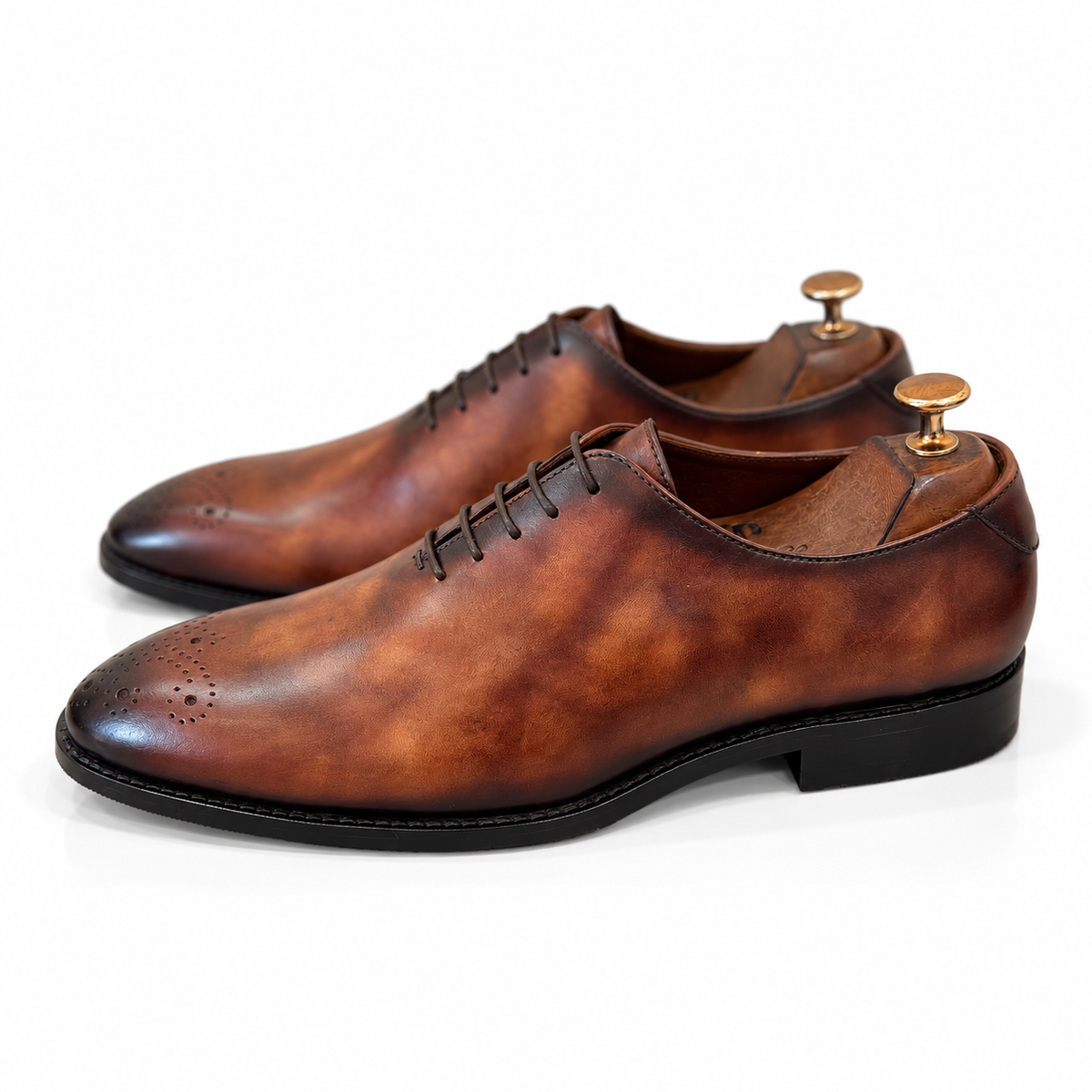 Wholecut Patina Oxfords Brown