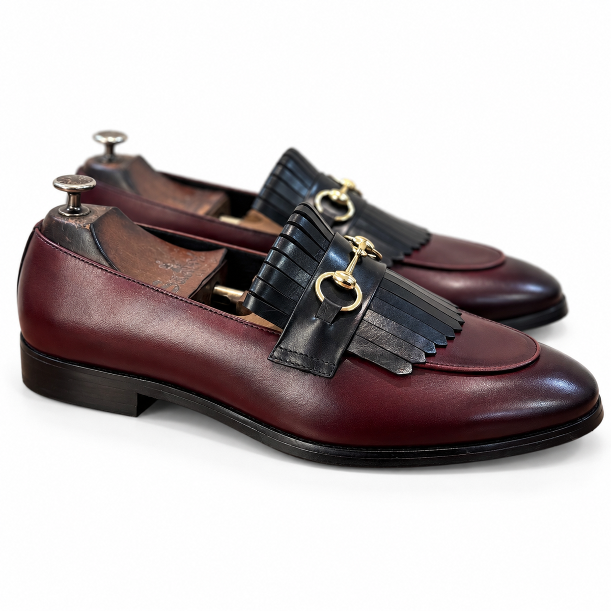 Bordeaux Fringe Horsebit Loafers