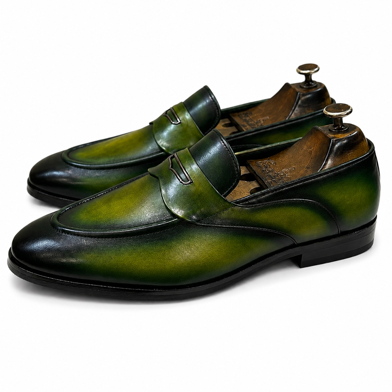 Verde Royale Penny Loafers