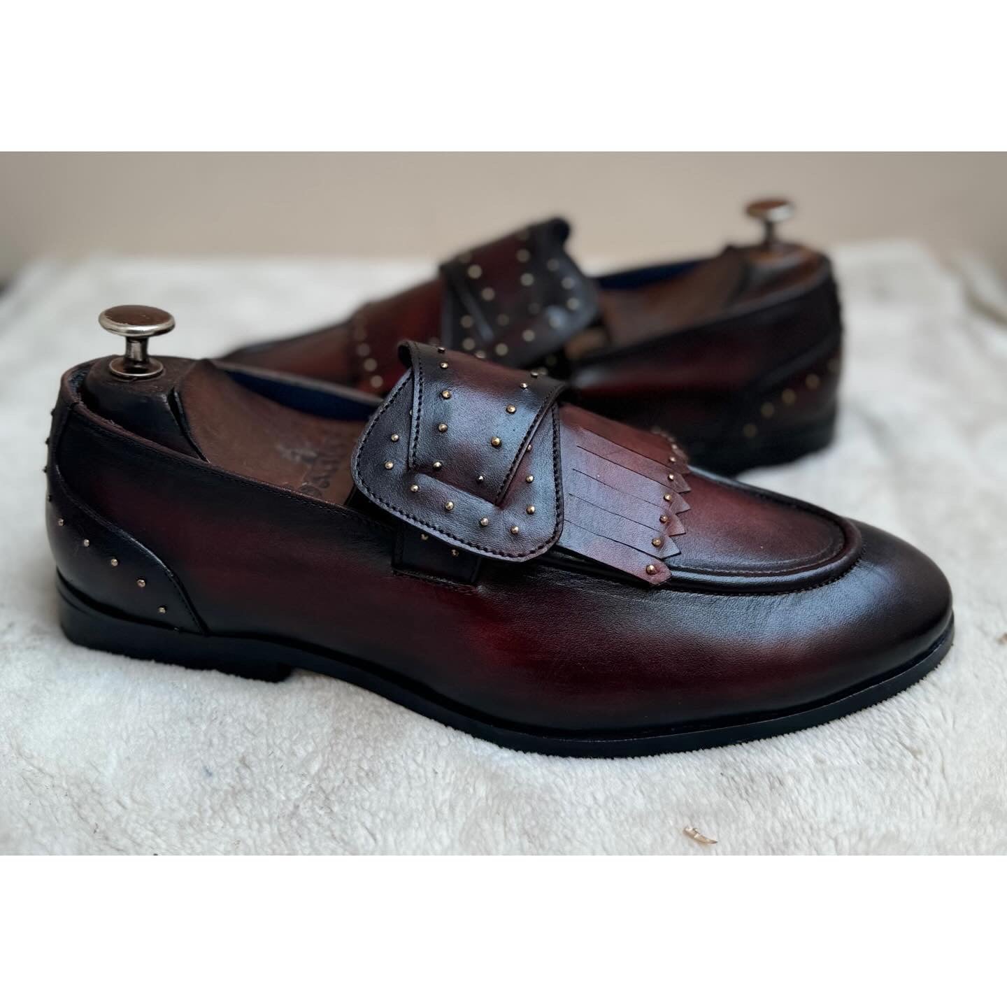 Butterfly Loafers with Bajri Bordo