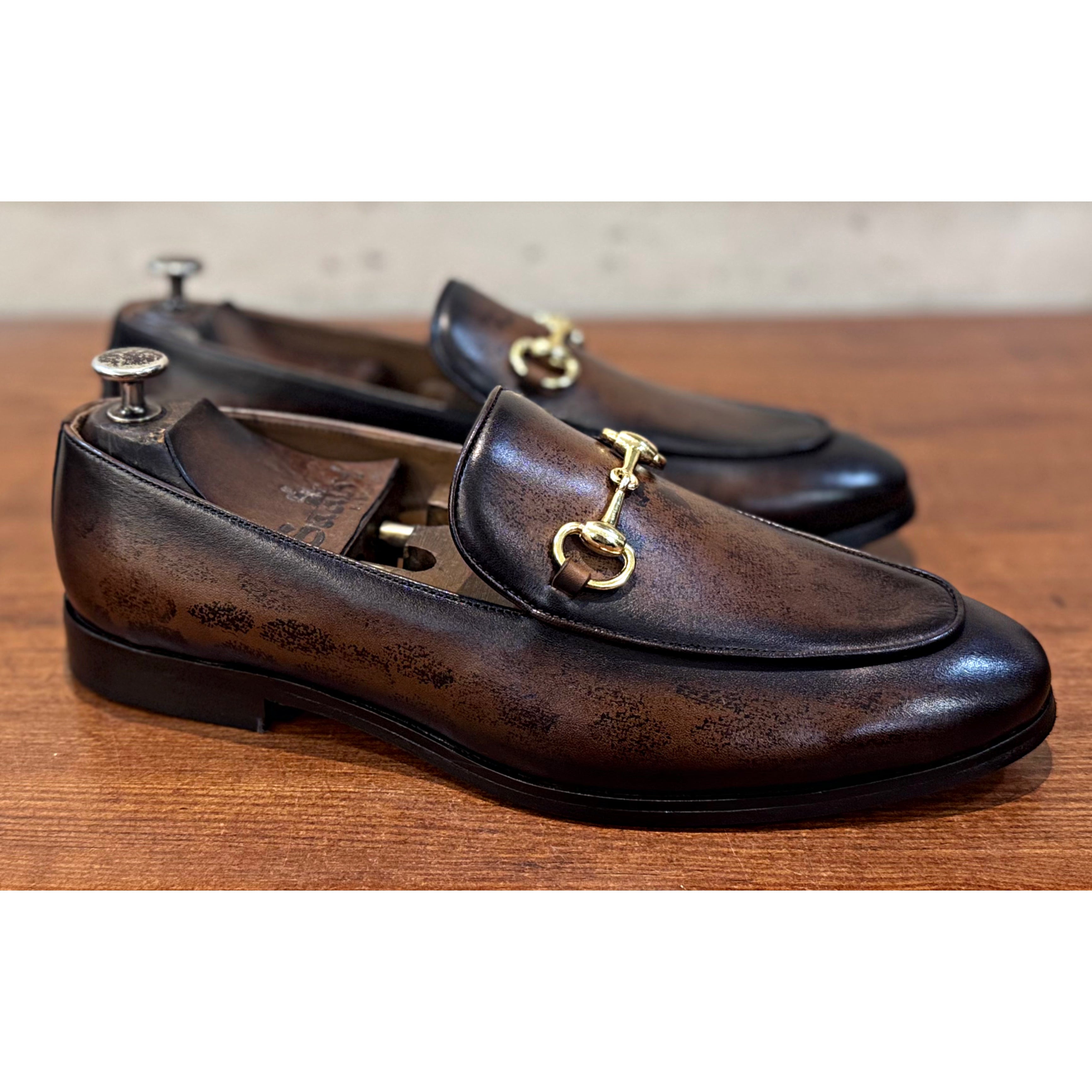 Burnised Tobacco Horsebit Loafers