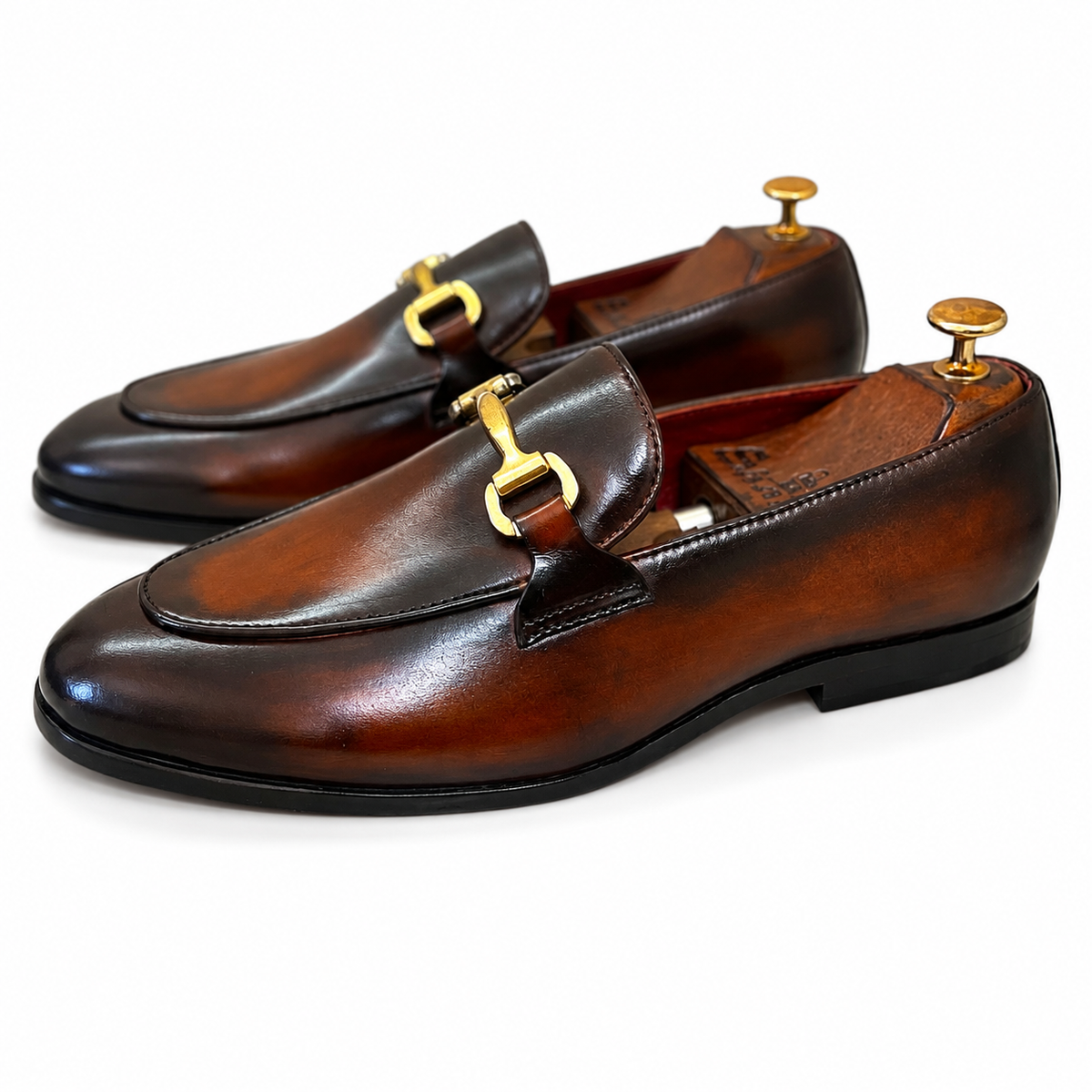 Cognac Royale Hand-Finished Horsebit Loafers