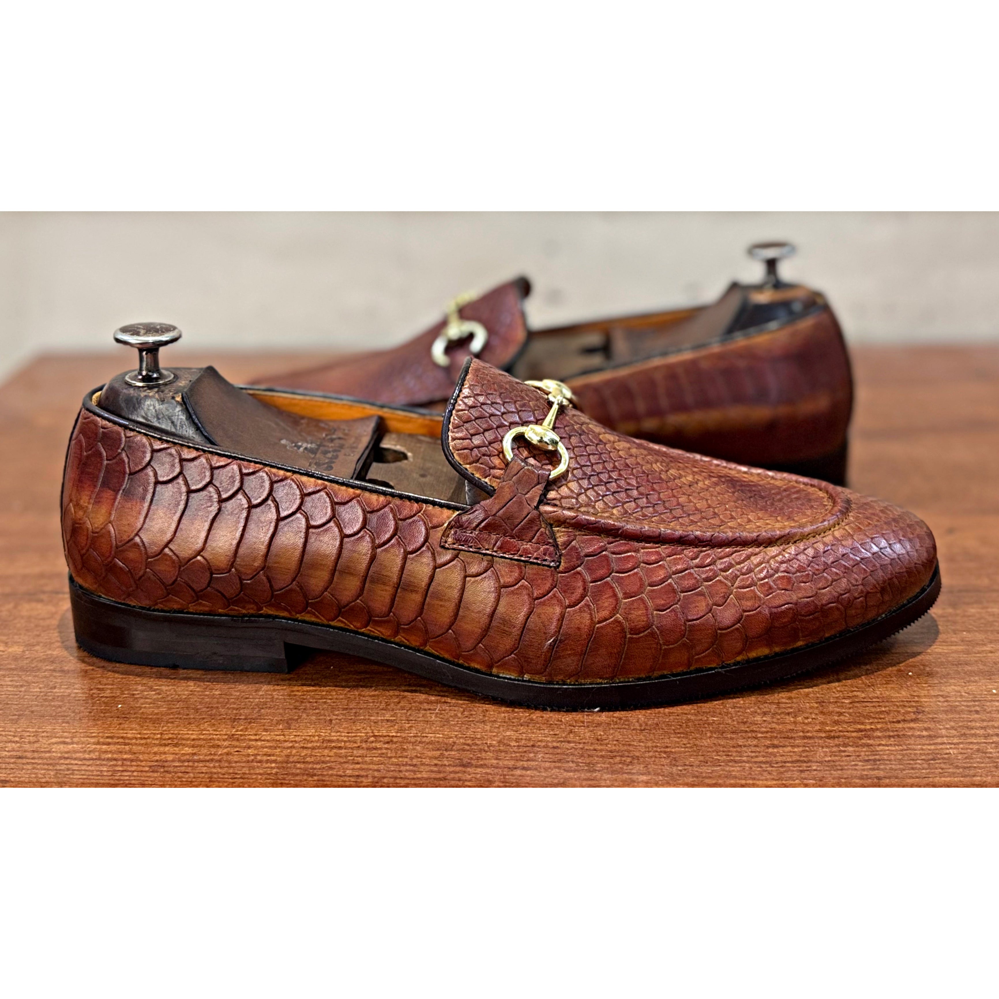 Python Horsebit Loafers Tan