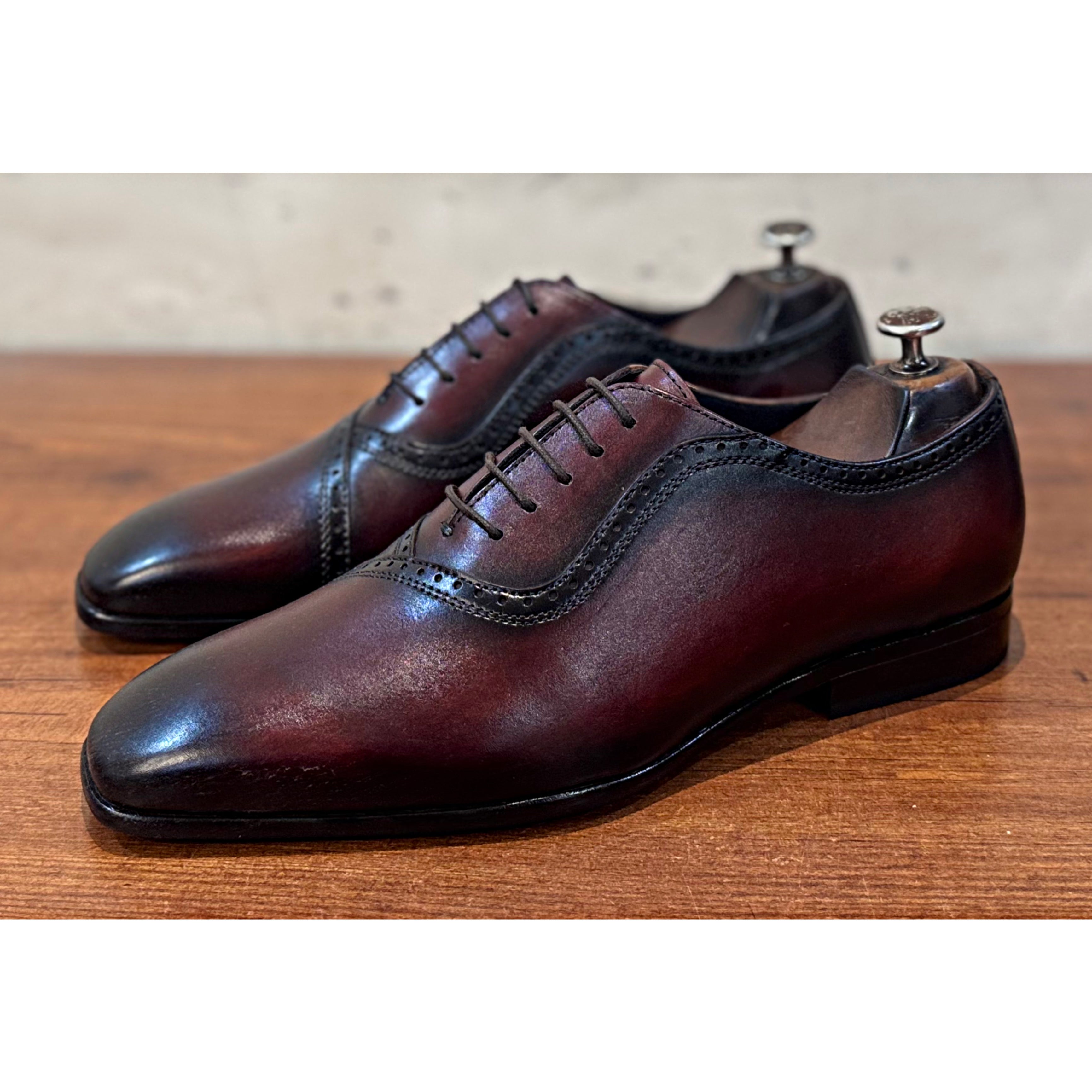 Stylish Oxfords Hand Finished Bordo