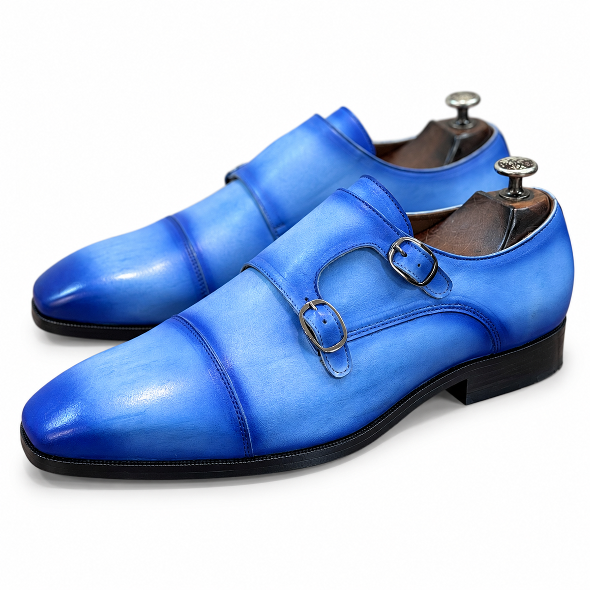 The Riviera Azure – Sky Blue Double Monk Strap