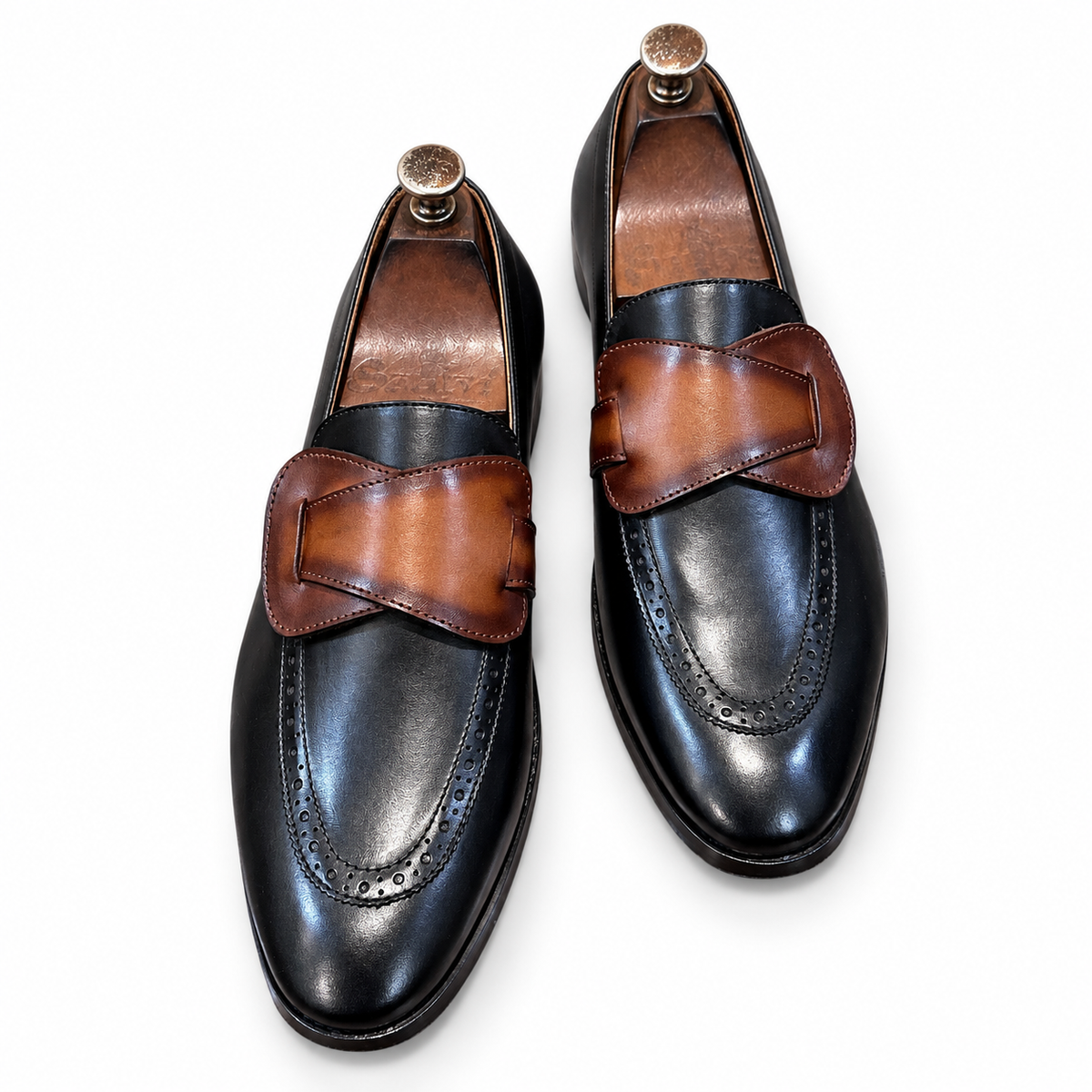 Butterfly Loafers Black & Tan