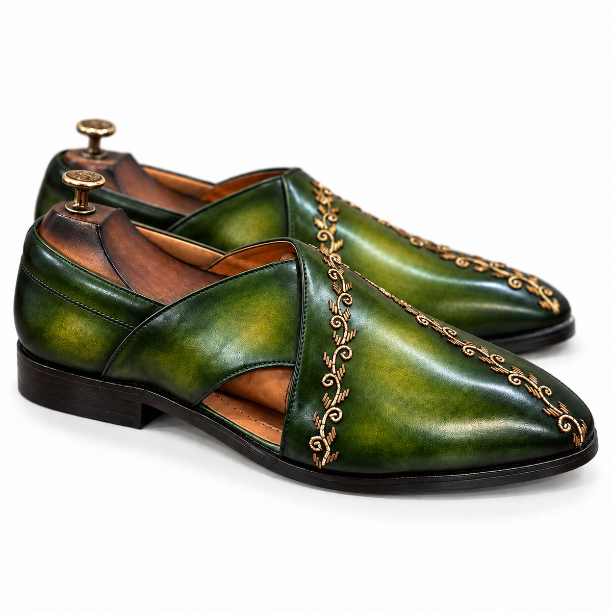 Saalvi Emerald Peshwari Sandals
