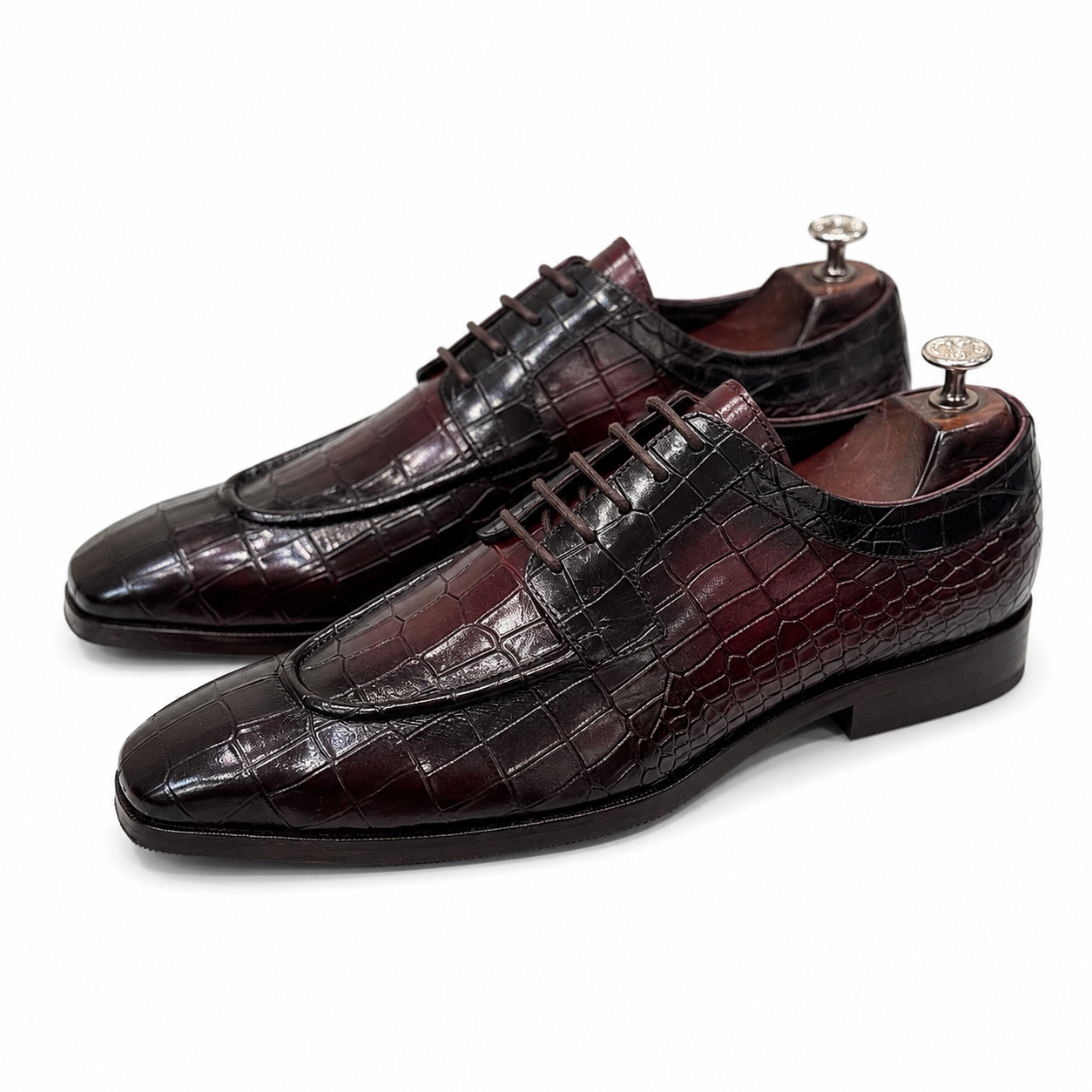 Imperial Bordeaux Croco Derby
