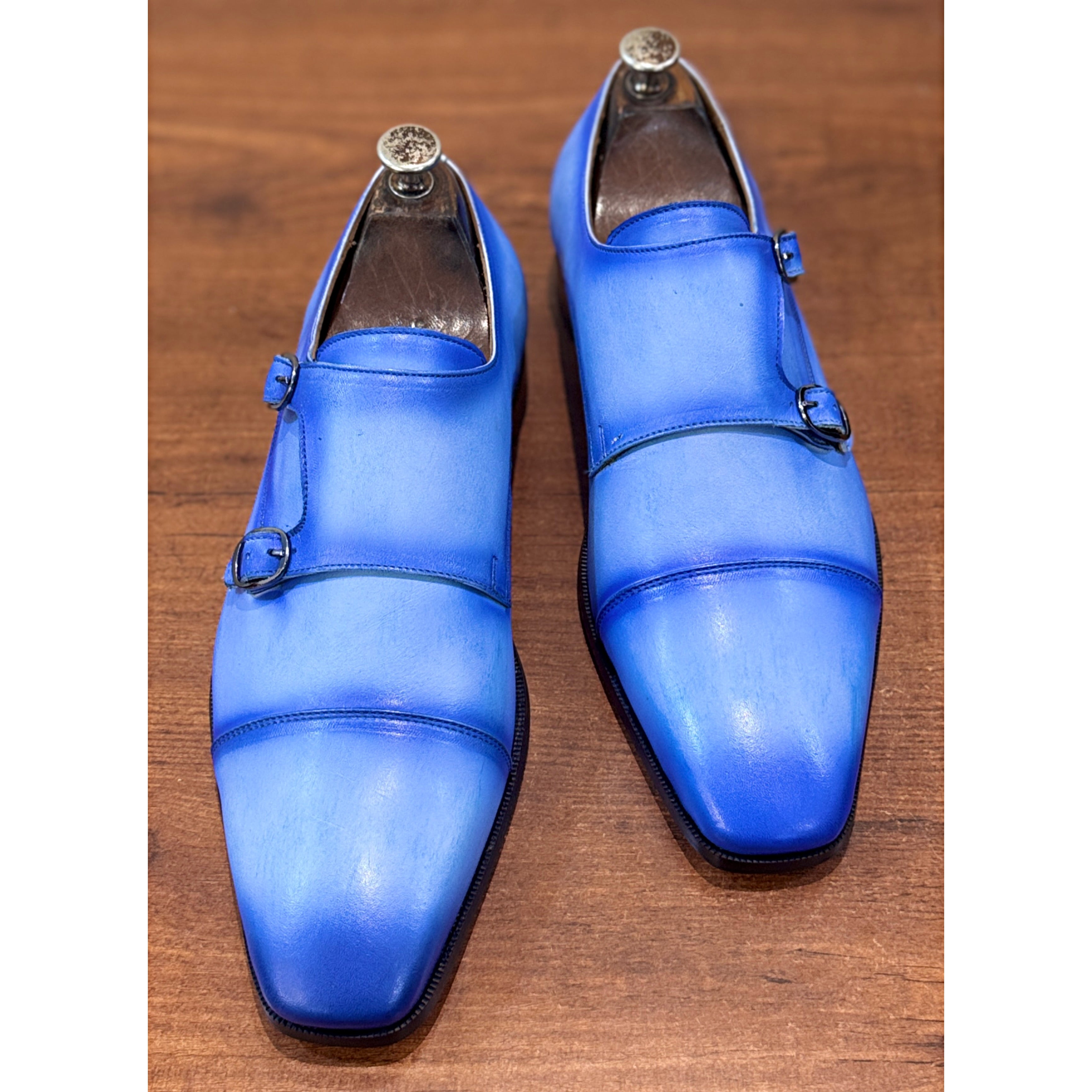 The Riviera Azure – Sky Blue Double Monk Strap