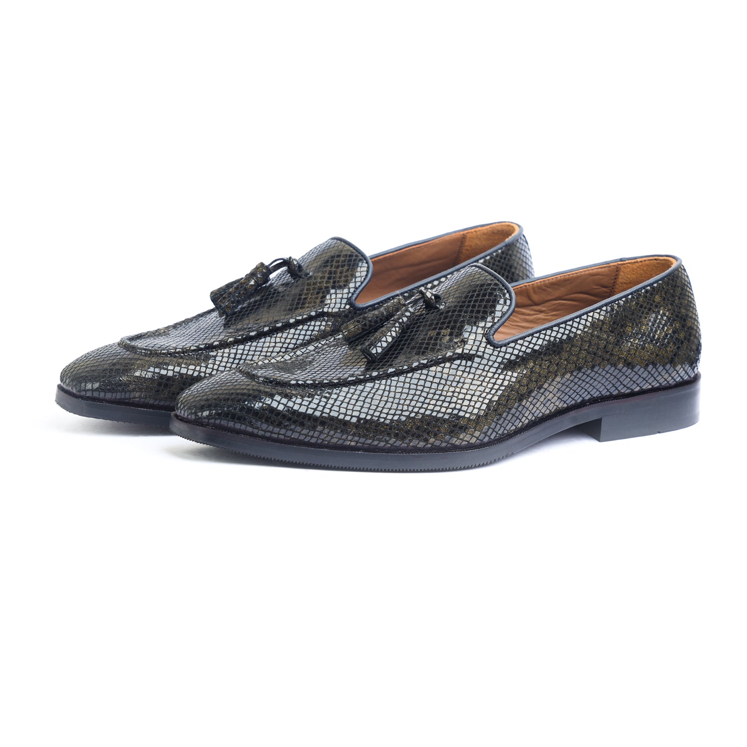 Snake Foil Loafers With Tassels