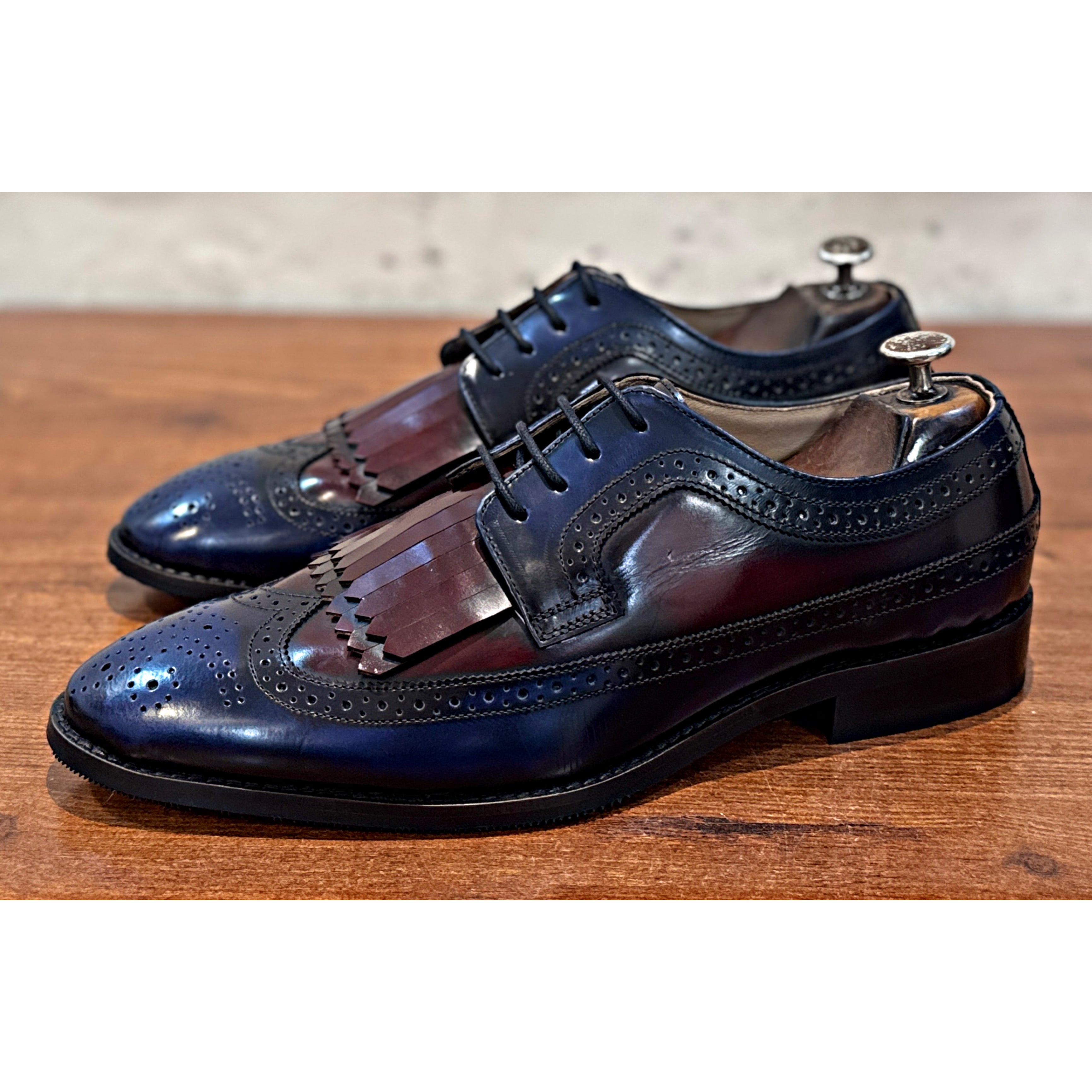 Midnight Royale Kiltie Brogue Derby Shoes