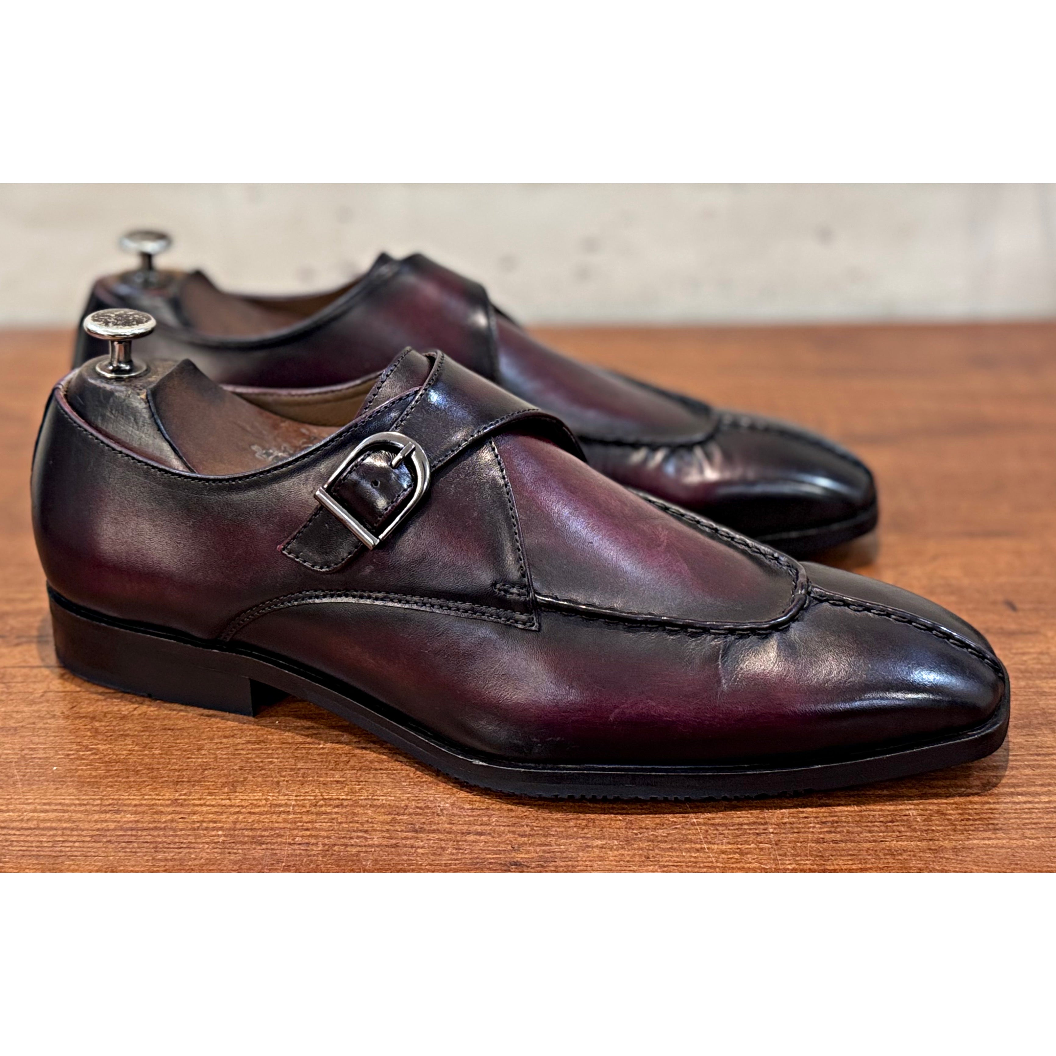 Single Monk Strap Hand Finished Bordo