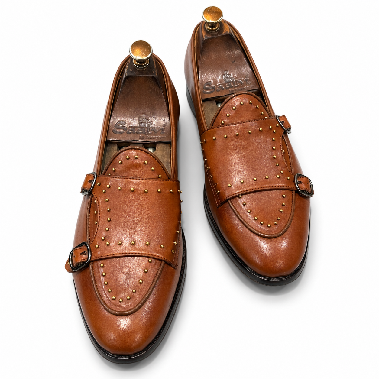 Imperial Studded Double Monk Loafers