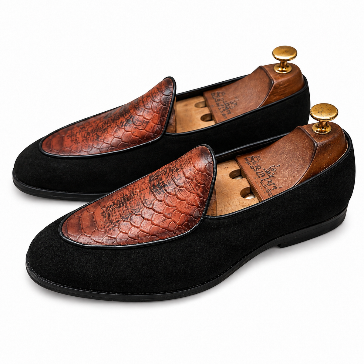 Noir Cognac Belgian Loafers
