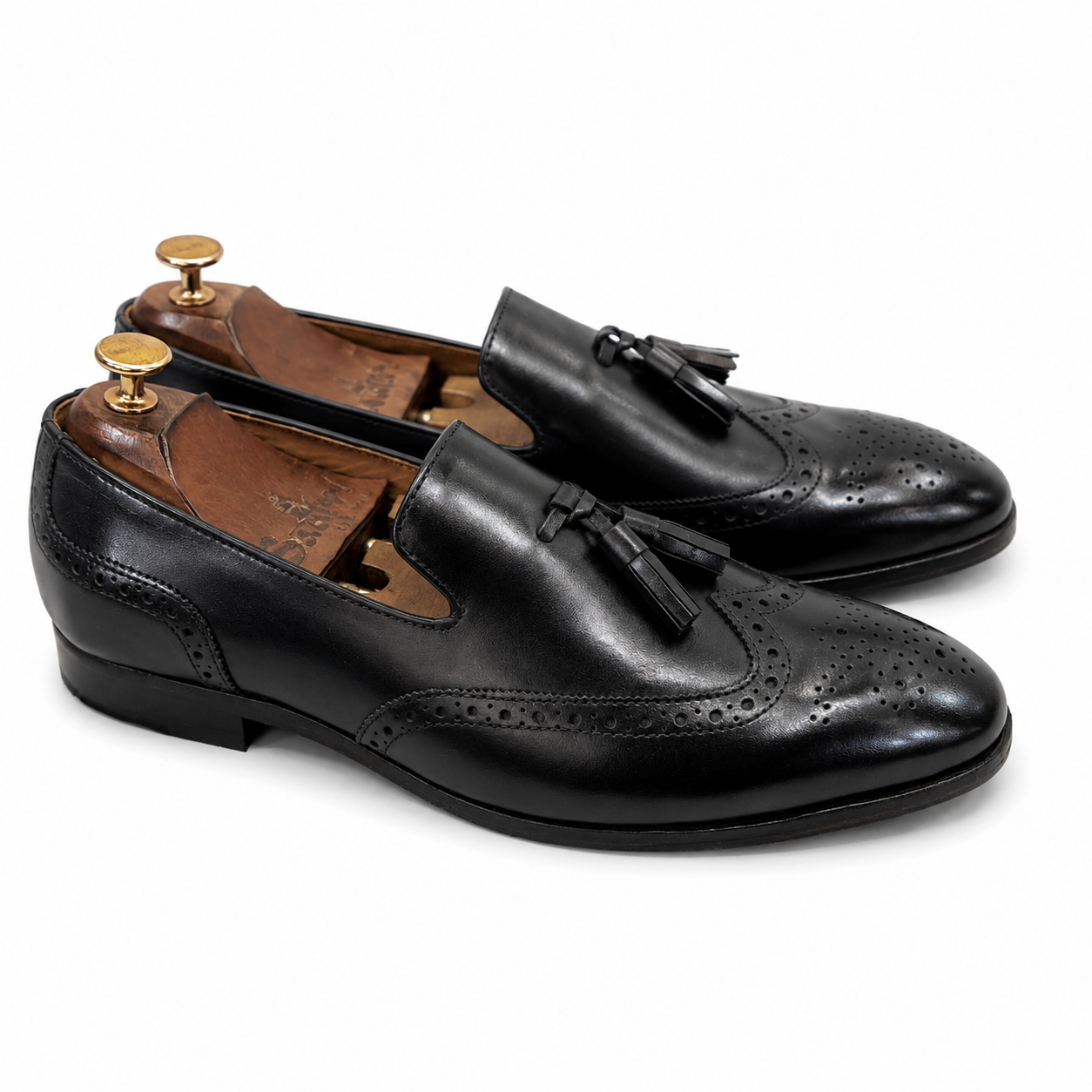 Noir Heritage Tassel Loafers
