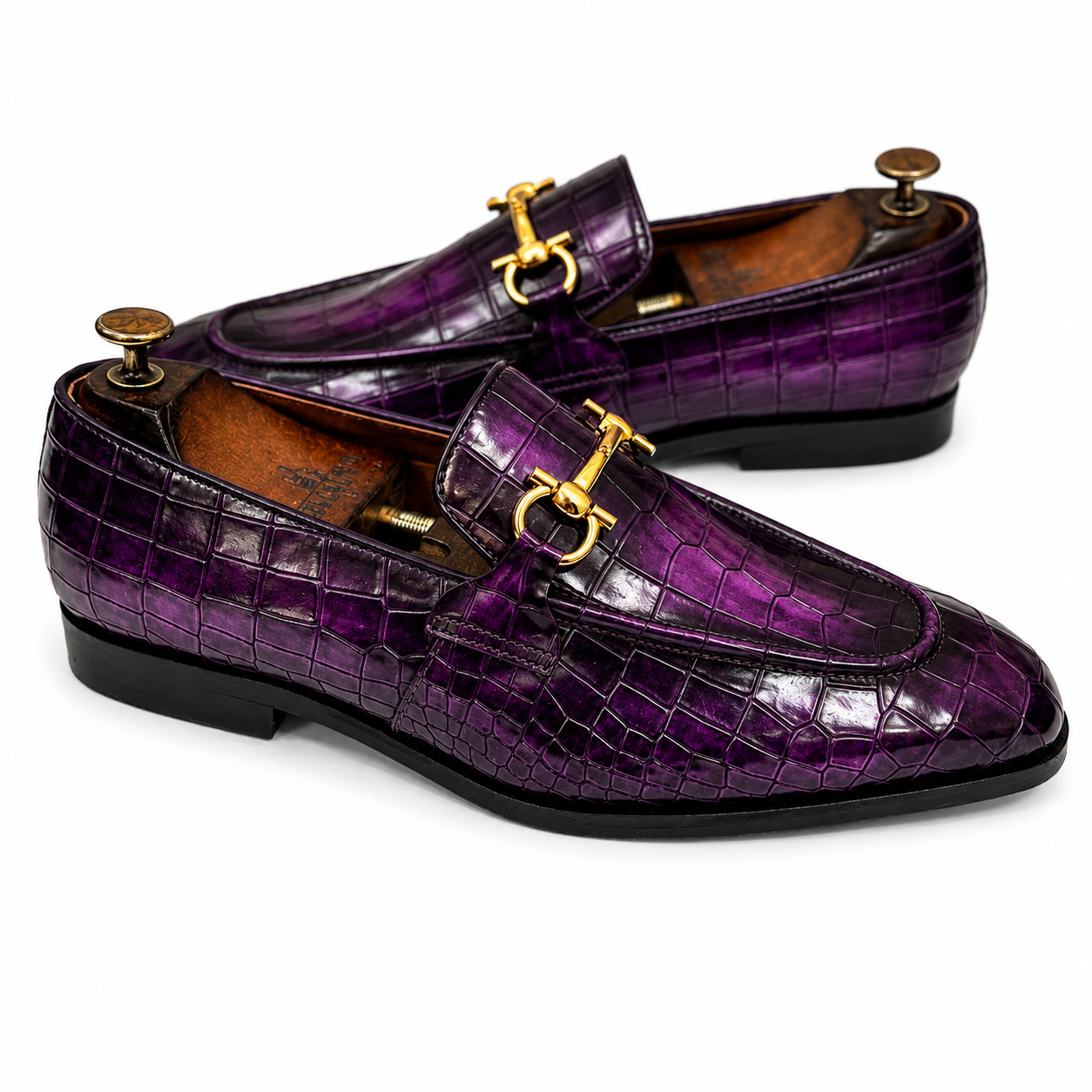 The Imperial Amethyst Croco Horsebit Loafer