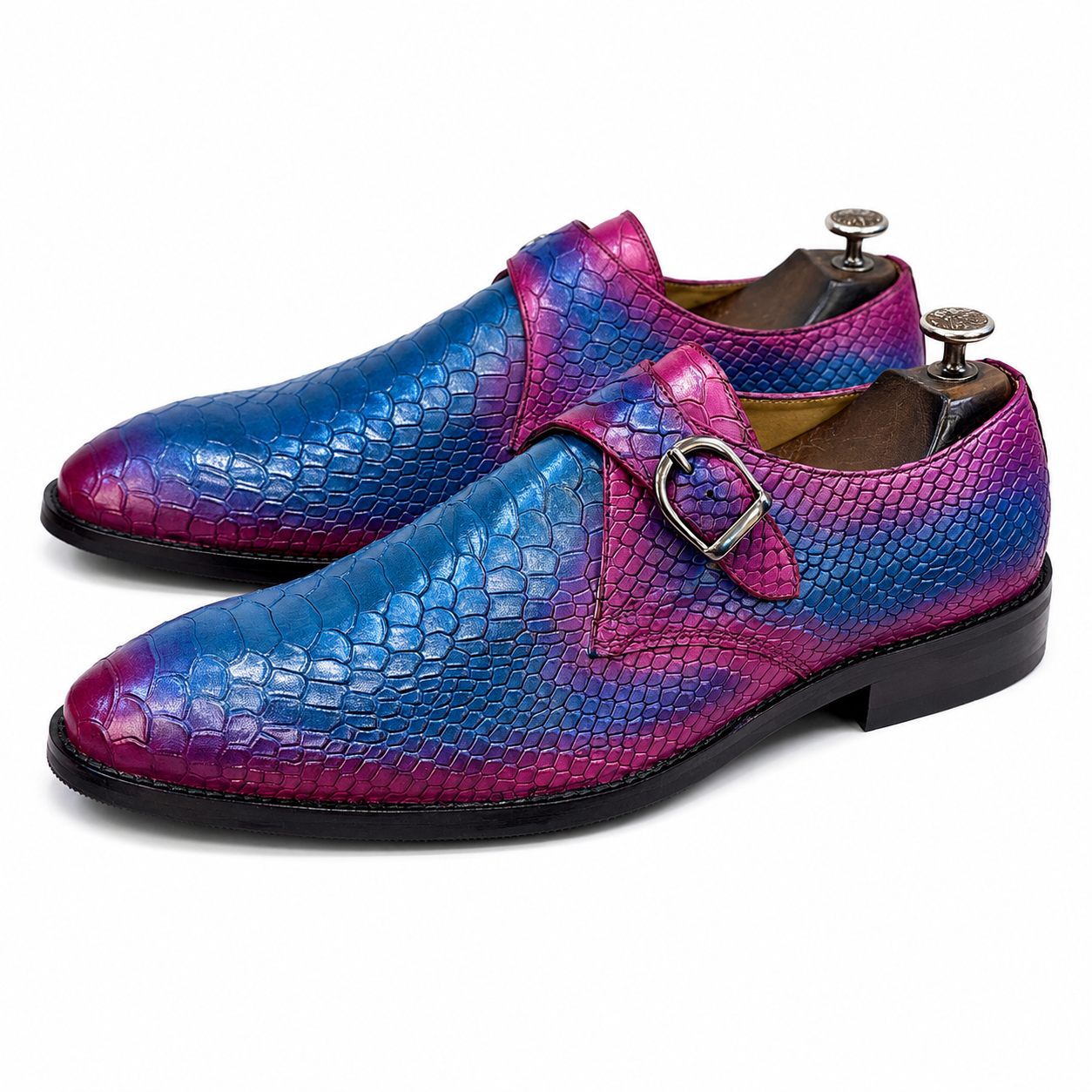 Aurora Python Monk Strap Shoes