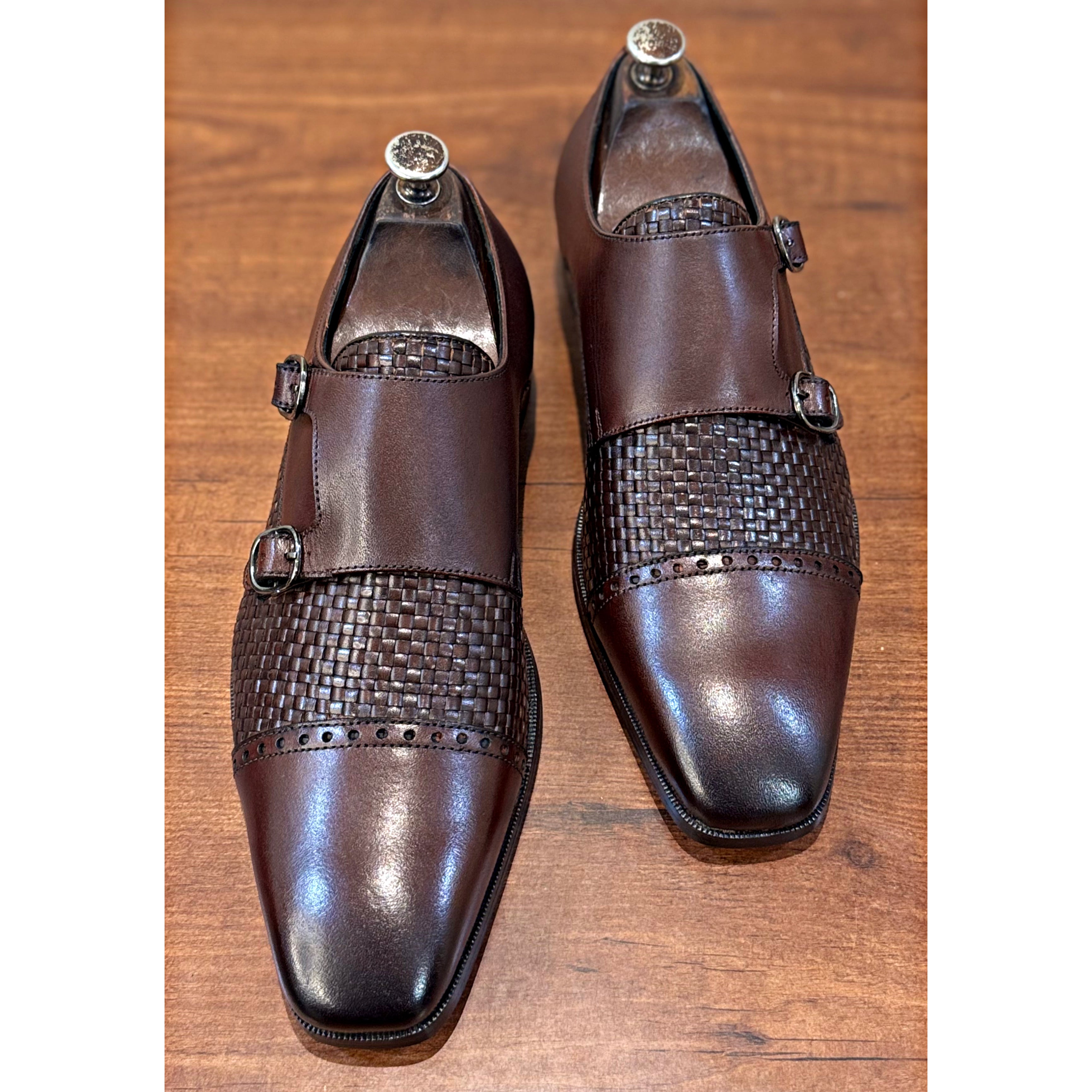 Royal Weave Monk Straps Brown