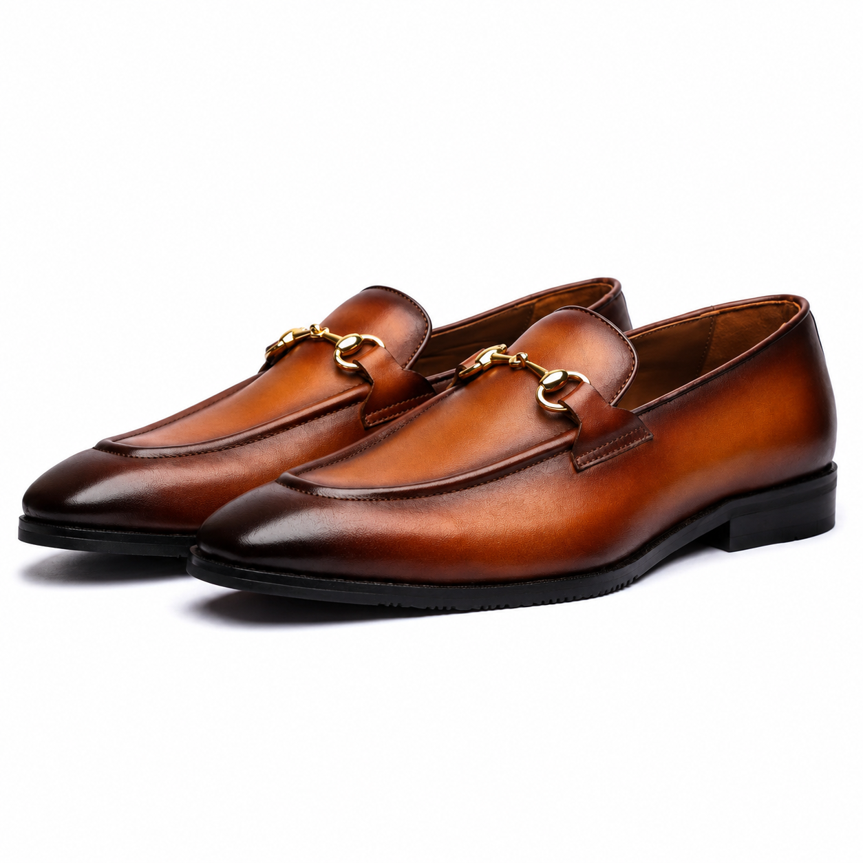 The Firenze Cognac Horsebit Loafers