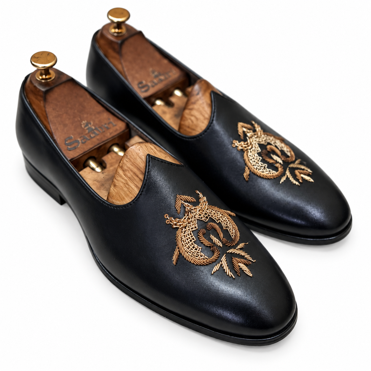Black Crown Jalsa With Zardosi Embroidery