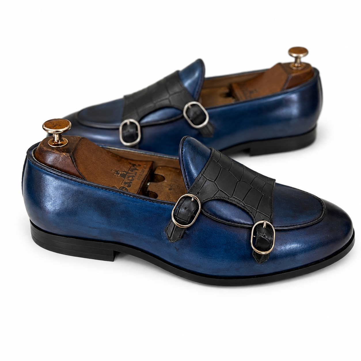Sapphire Monarch Double Monk Loafers