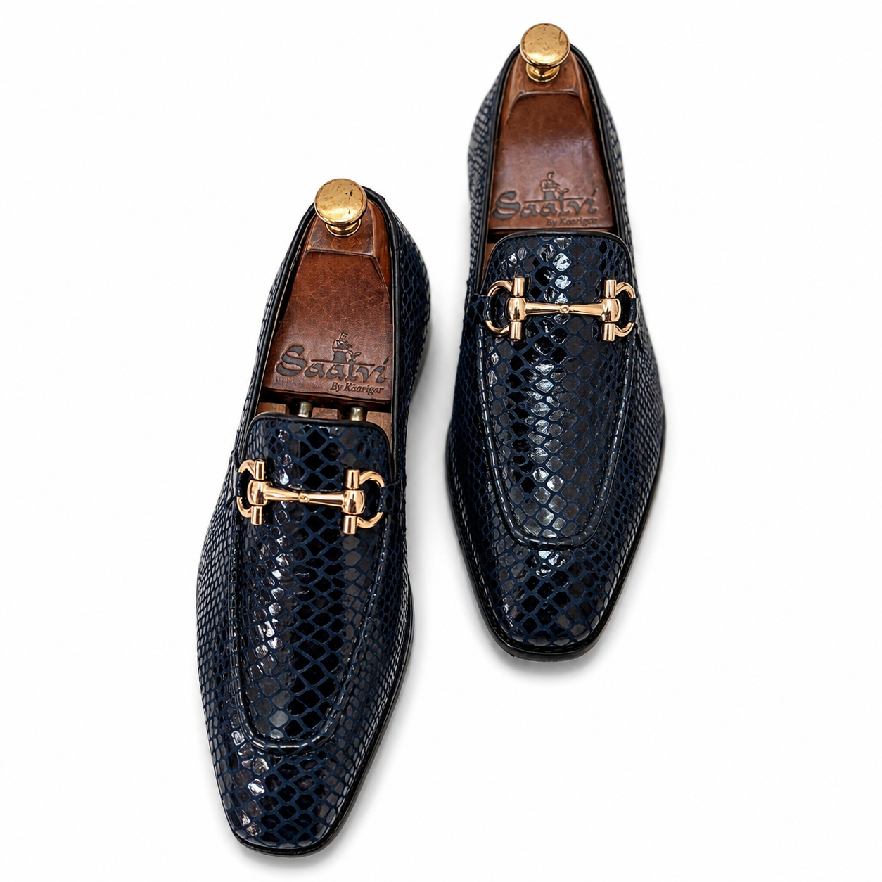 The Azure Snake Foil Horsebit Loafers