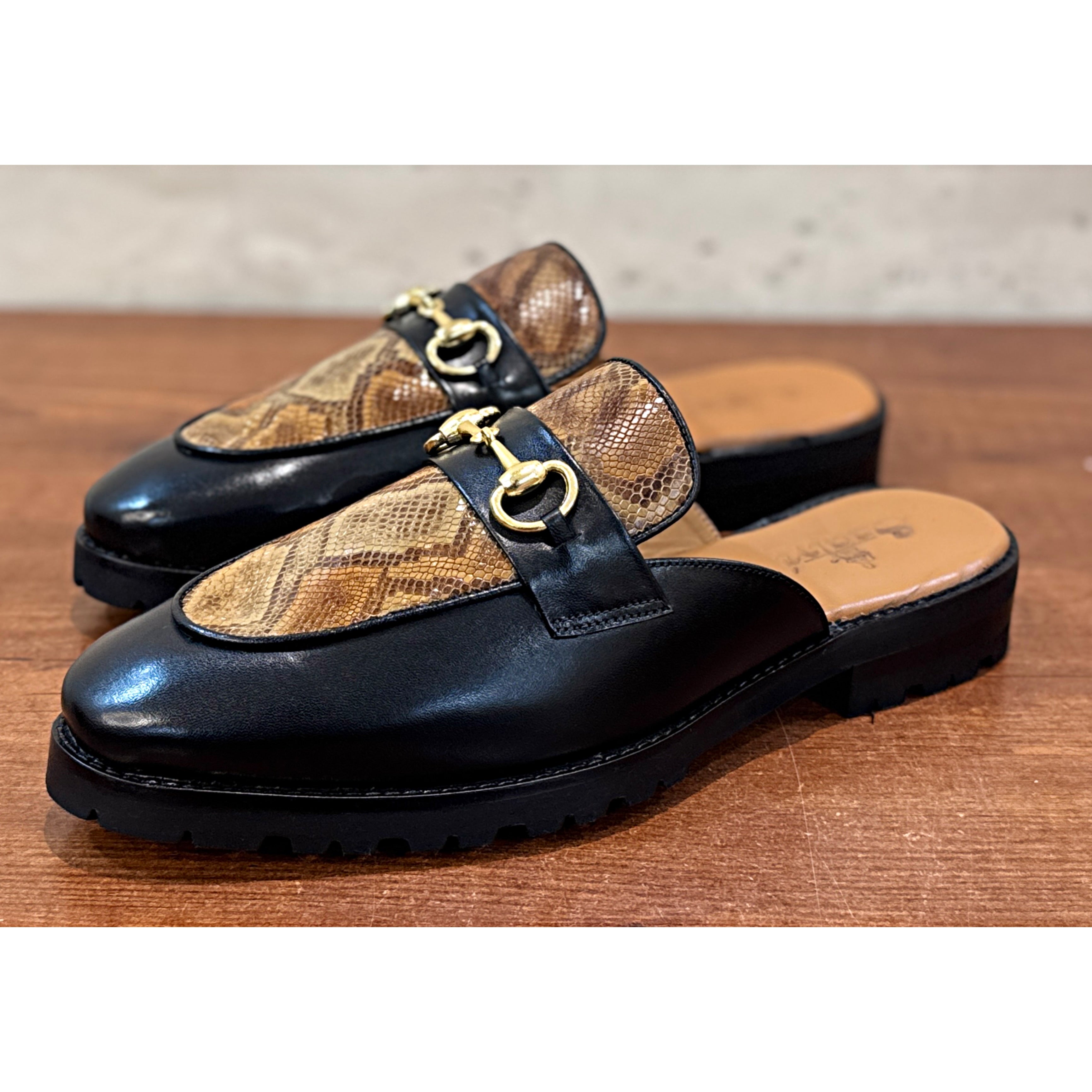 Monaco Serpente Mules