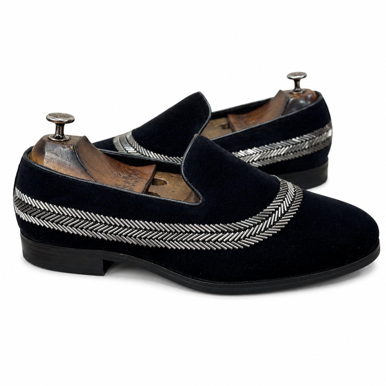 Marcello Black Embroidery Slip-on