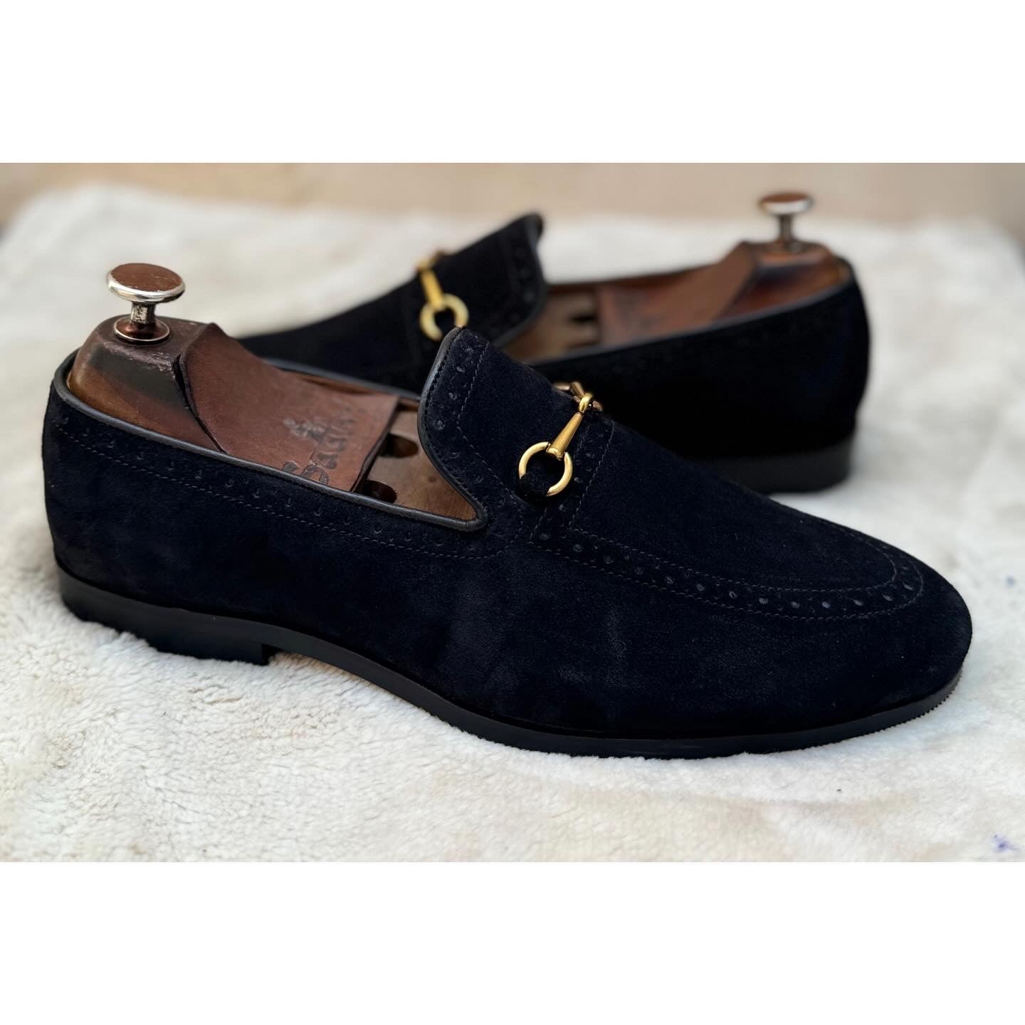 Semi Brogue Loafers Suede