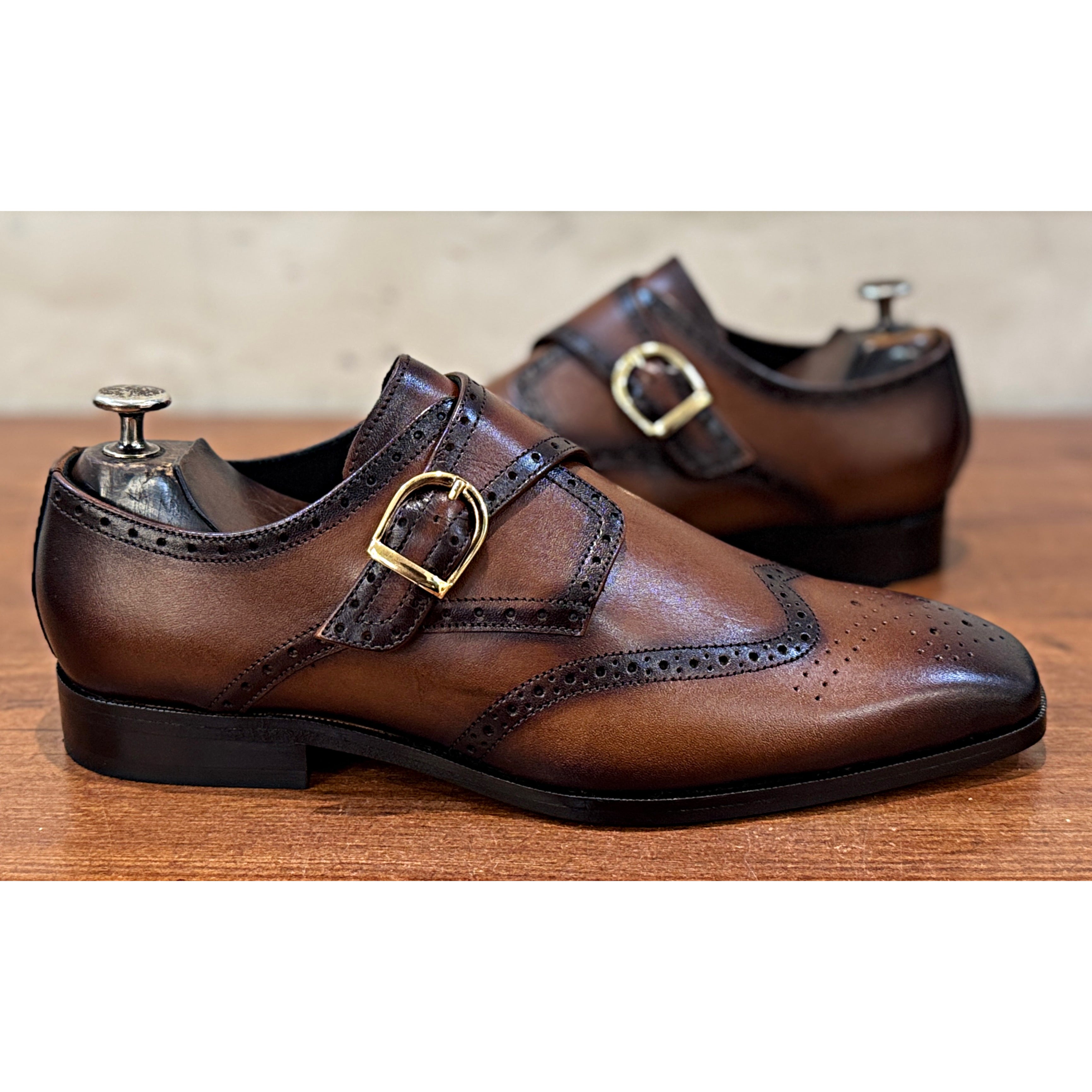 Regal Windsor Monk Strap Brogue Shoes