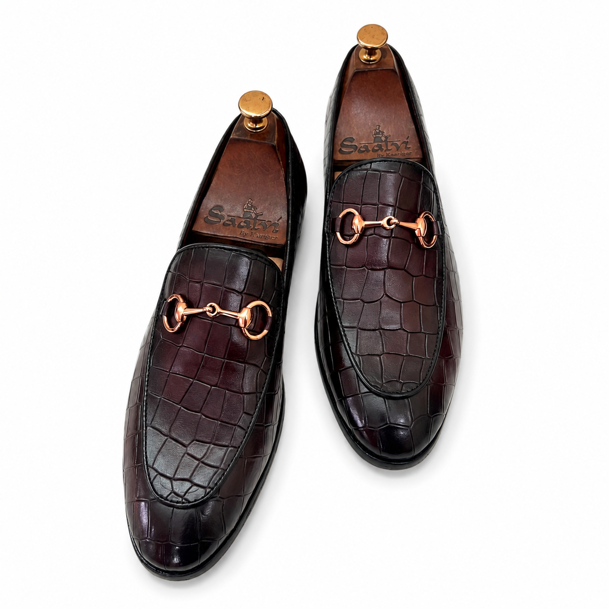 Imperium Horsebit Loafers – Burgundy Croco