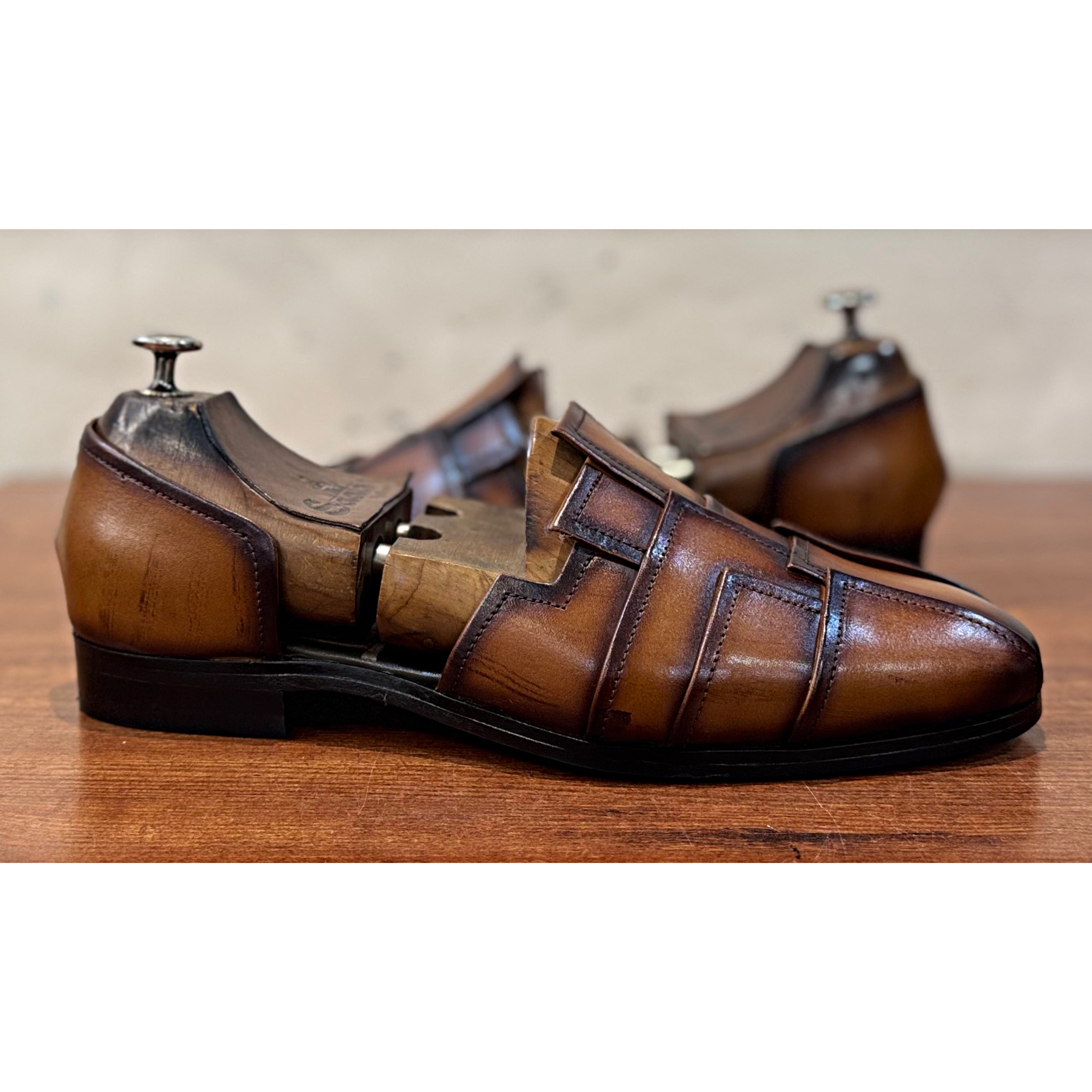 Zahen Sandals Hand Patina