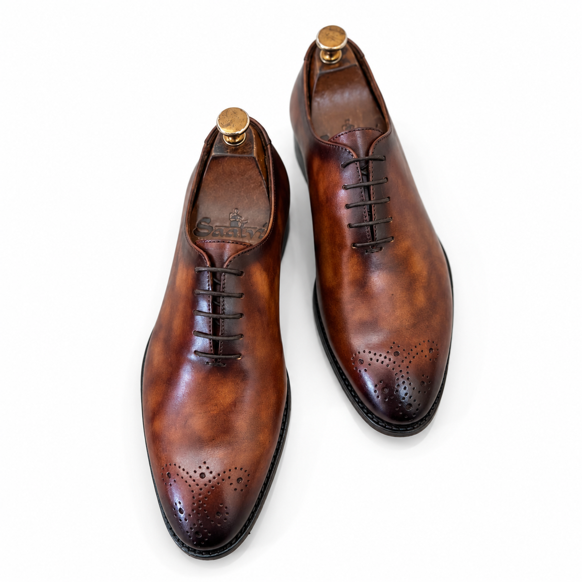 Wholecut Patina Oxfords Brown