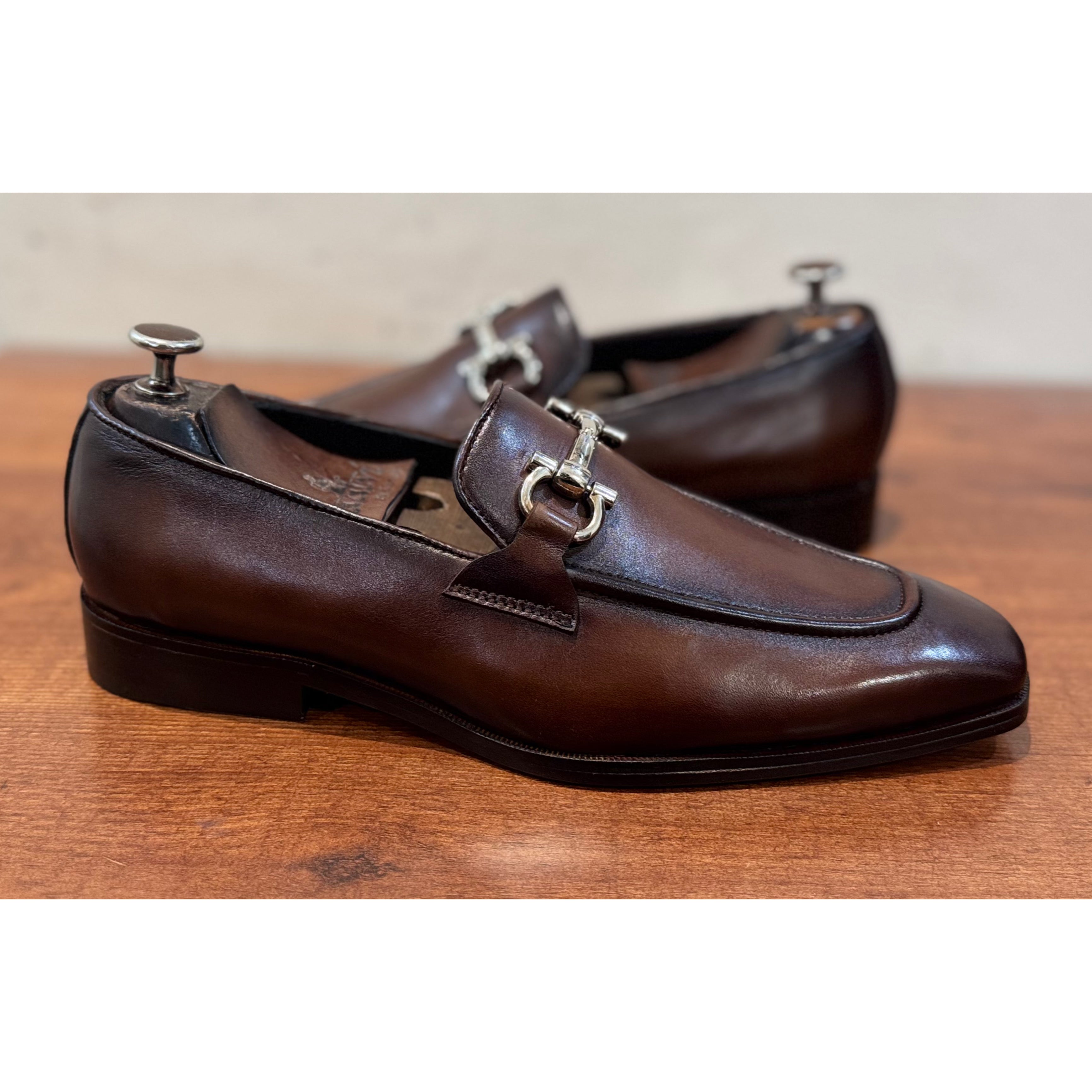 Brown Horsebit Loafers H